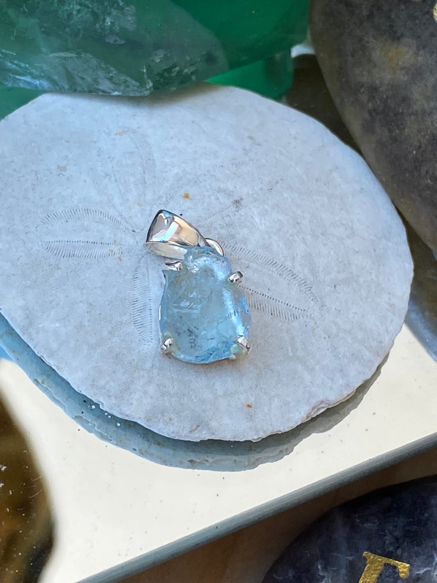 Rough Aquamarine Pendant