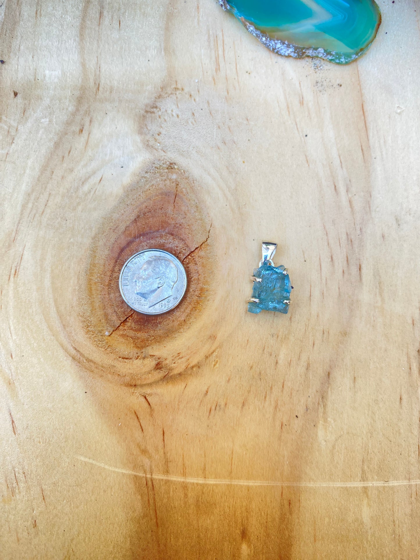 Rough Aquamarine Pendant