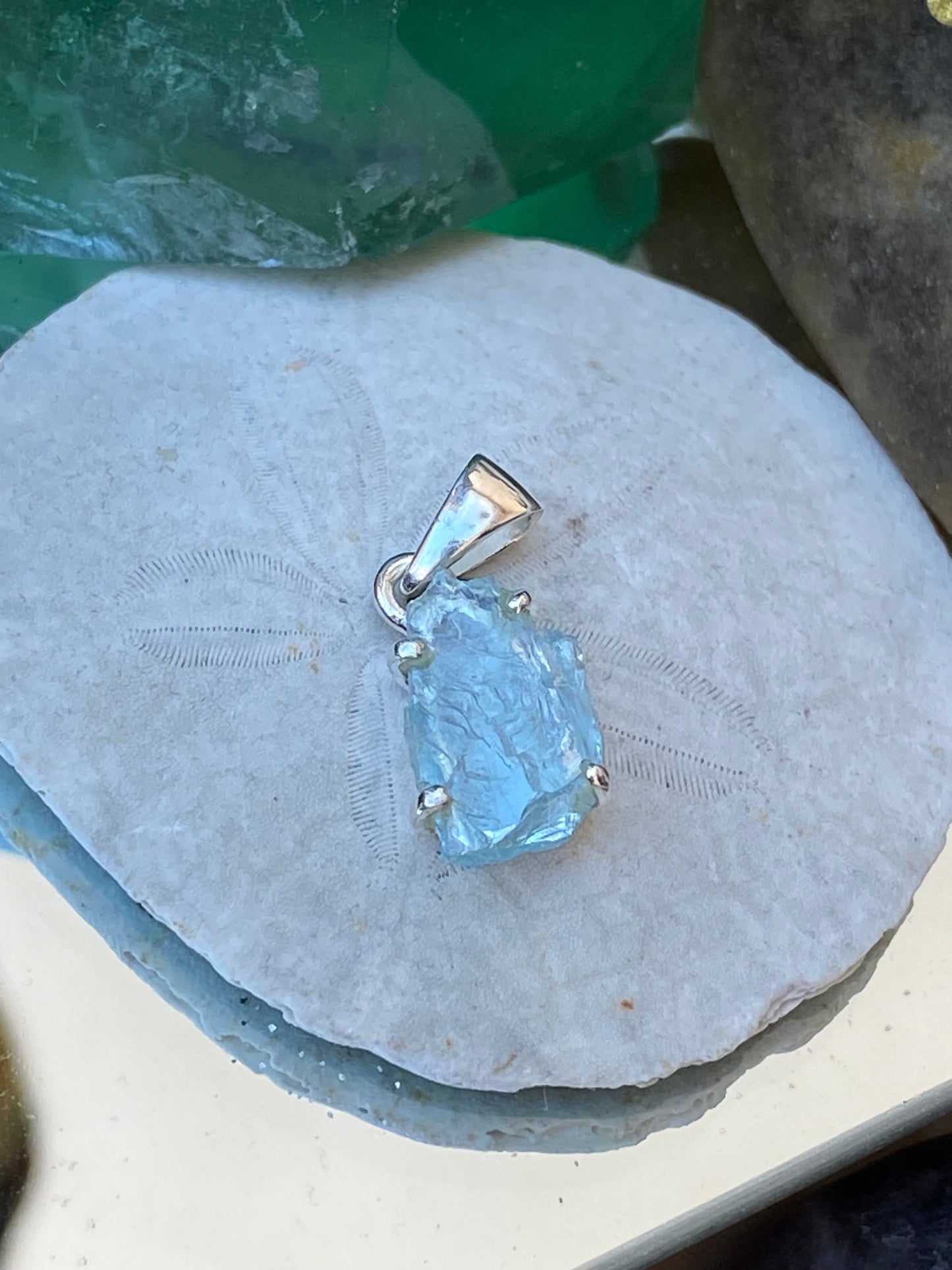 Rough Aquamarine Pendant