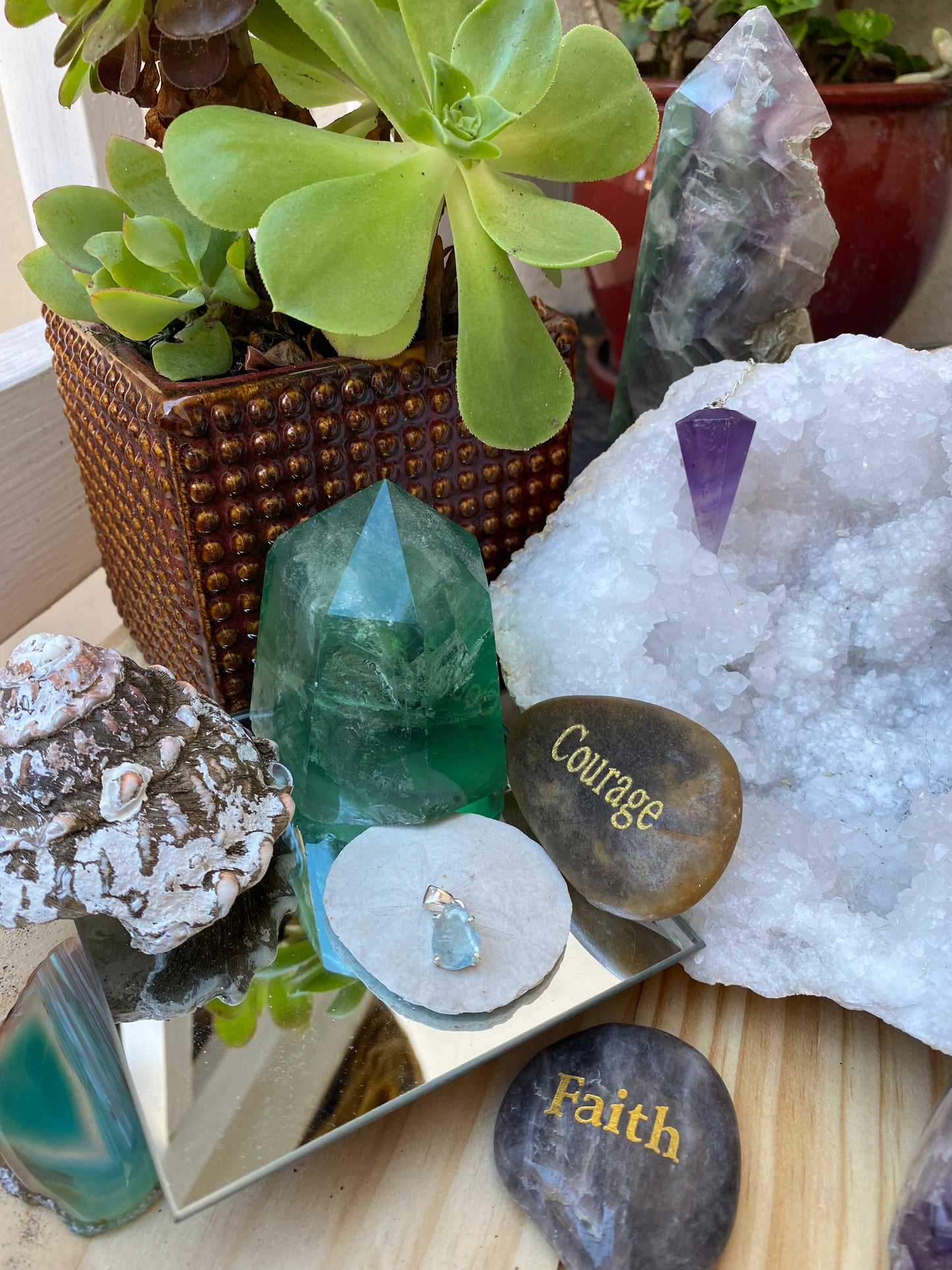 Rough Aquamarine Pendant