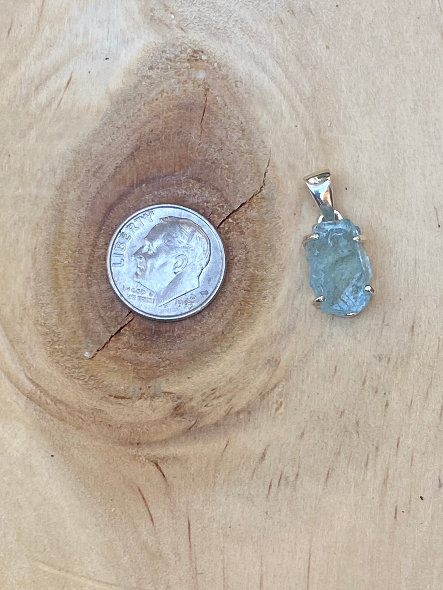 Rough Aquamarine Pendant
