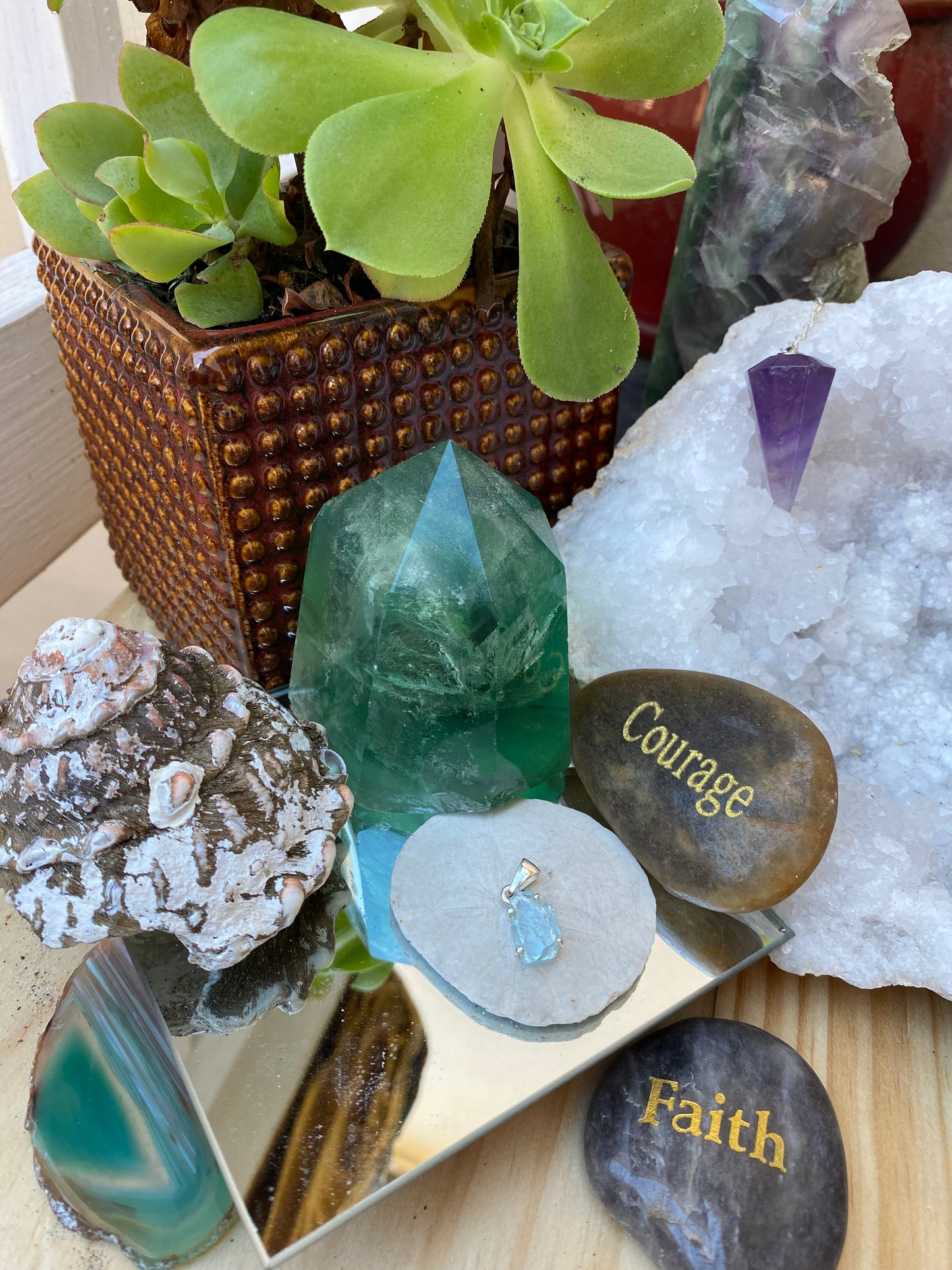 Rough Aquamarine Pendant