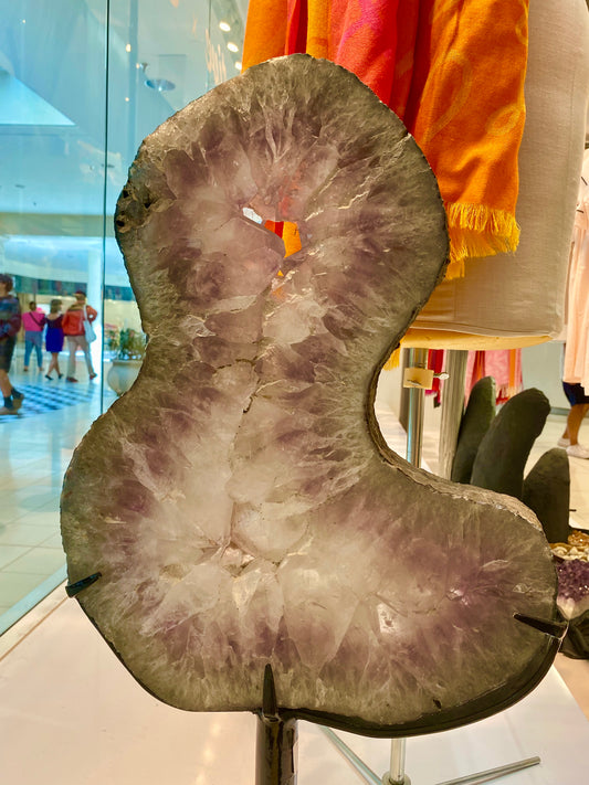 Amethyst Slab on a Stand