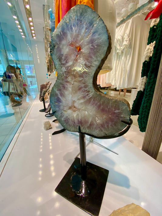 Amethyst Slab on a Stand
