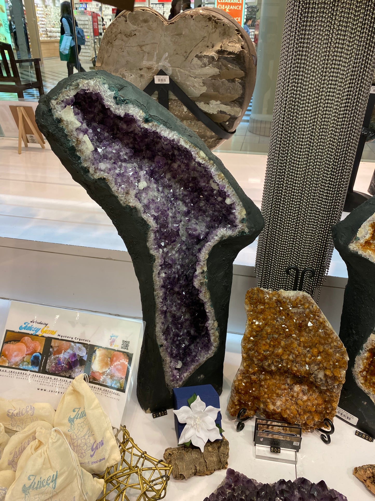 Amethyst & Citrine Angel Wings