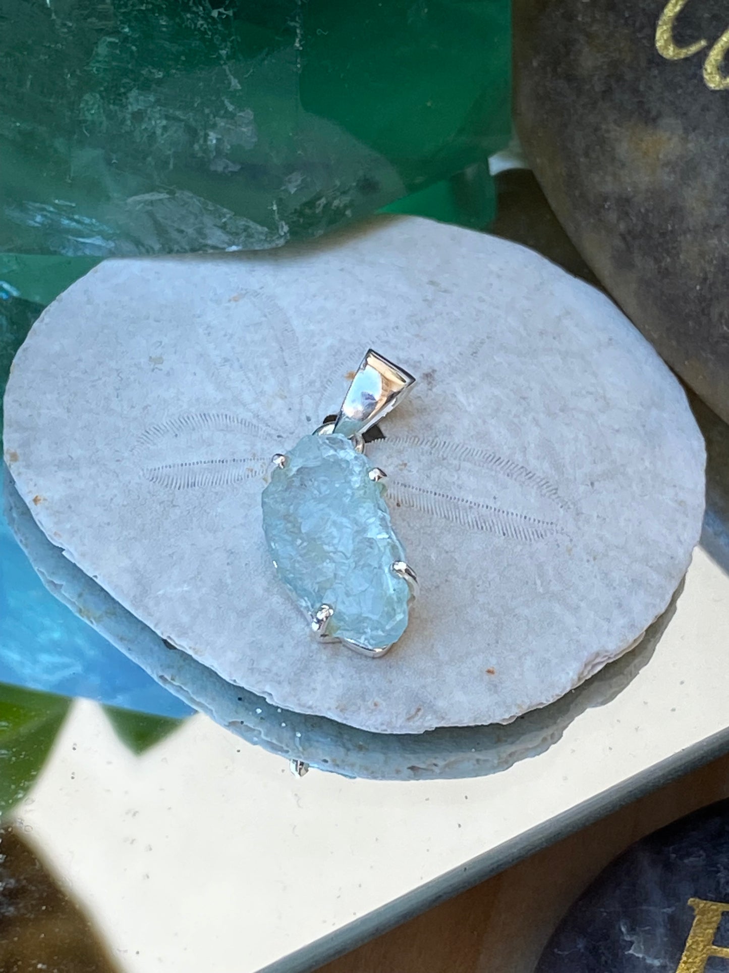 Rough Aquamarine Pendant