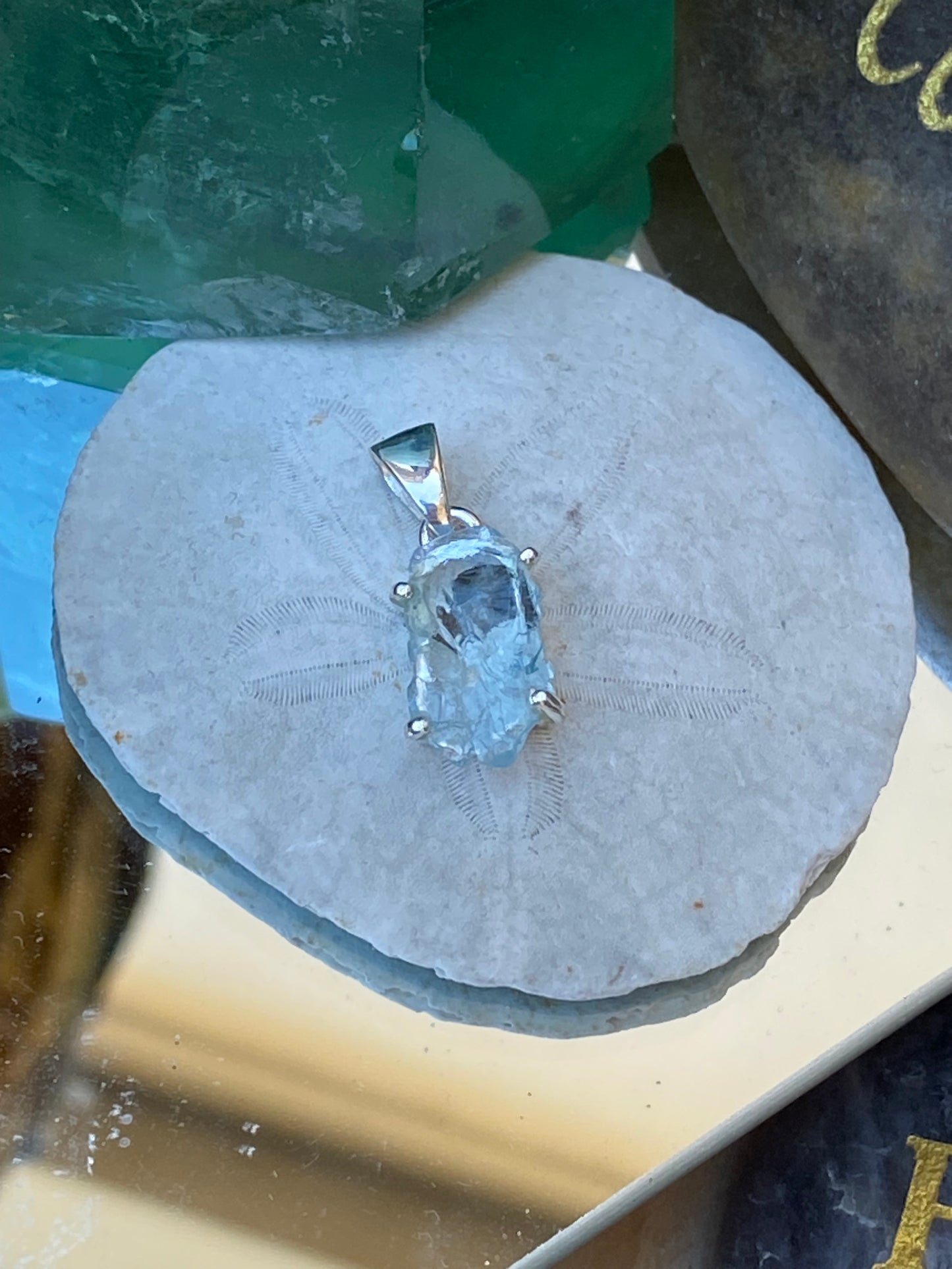 Rough Aquamarine Pendant