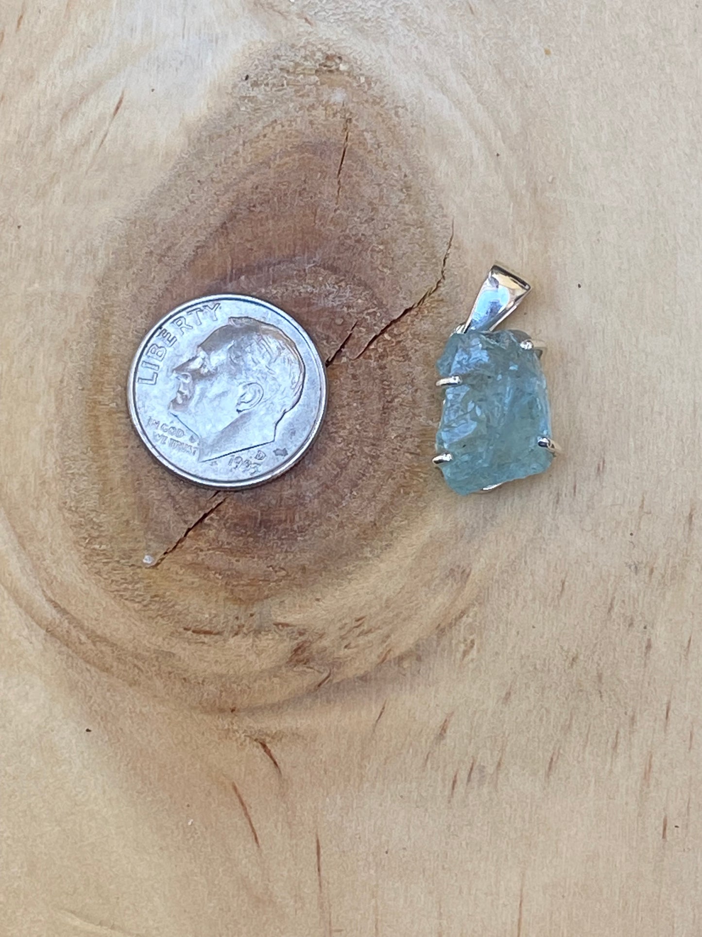 Rough Aquamarine Pendant