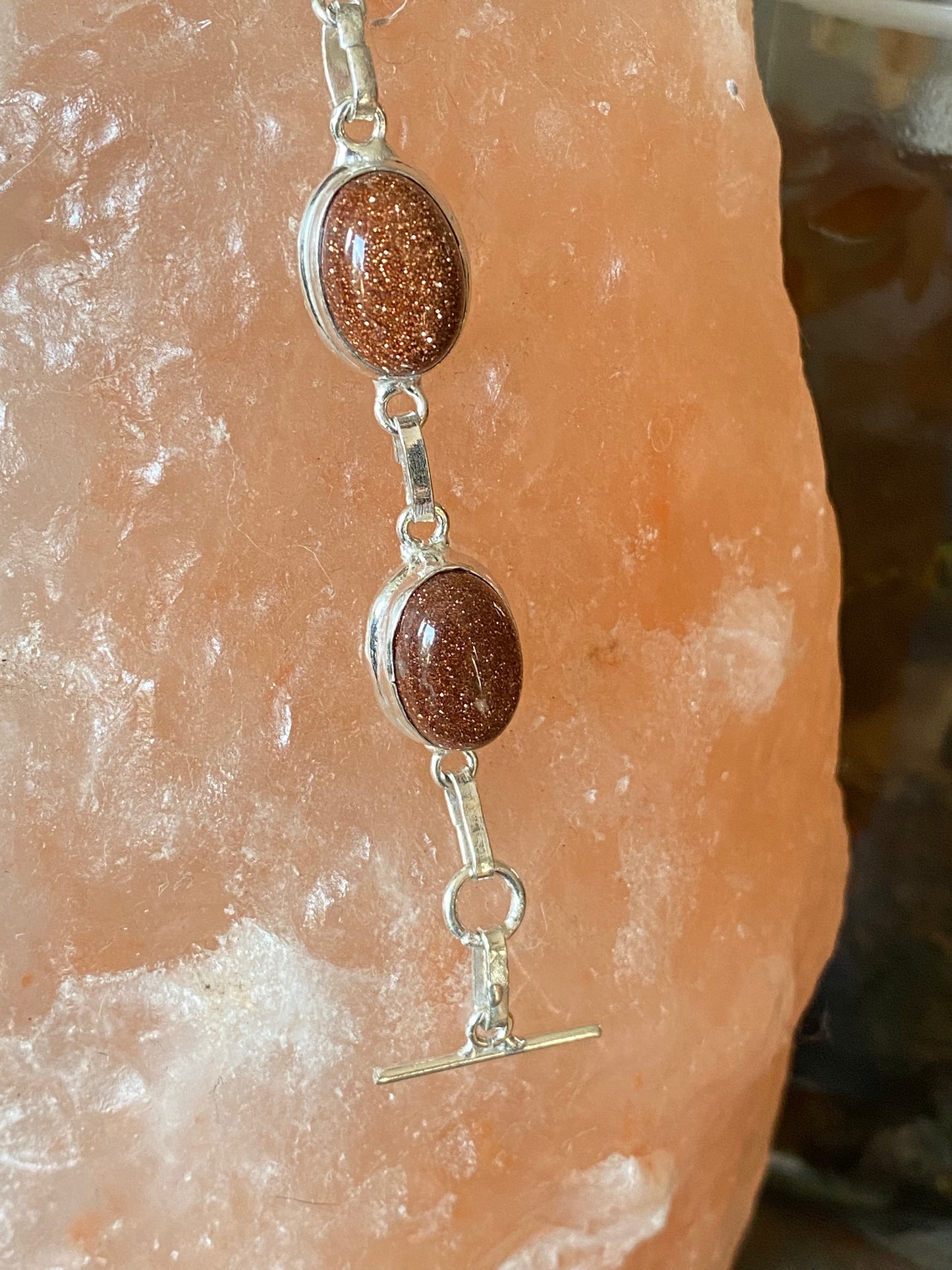 Goldstone Sterling Silver Bracelet