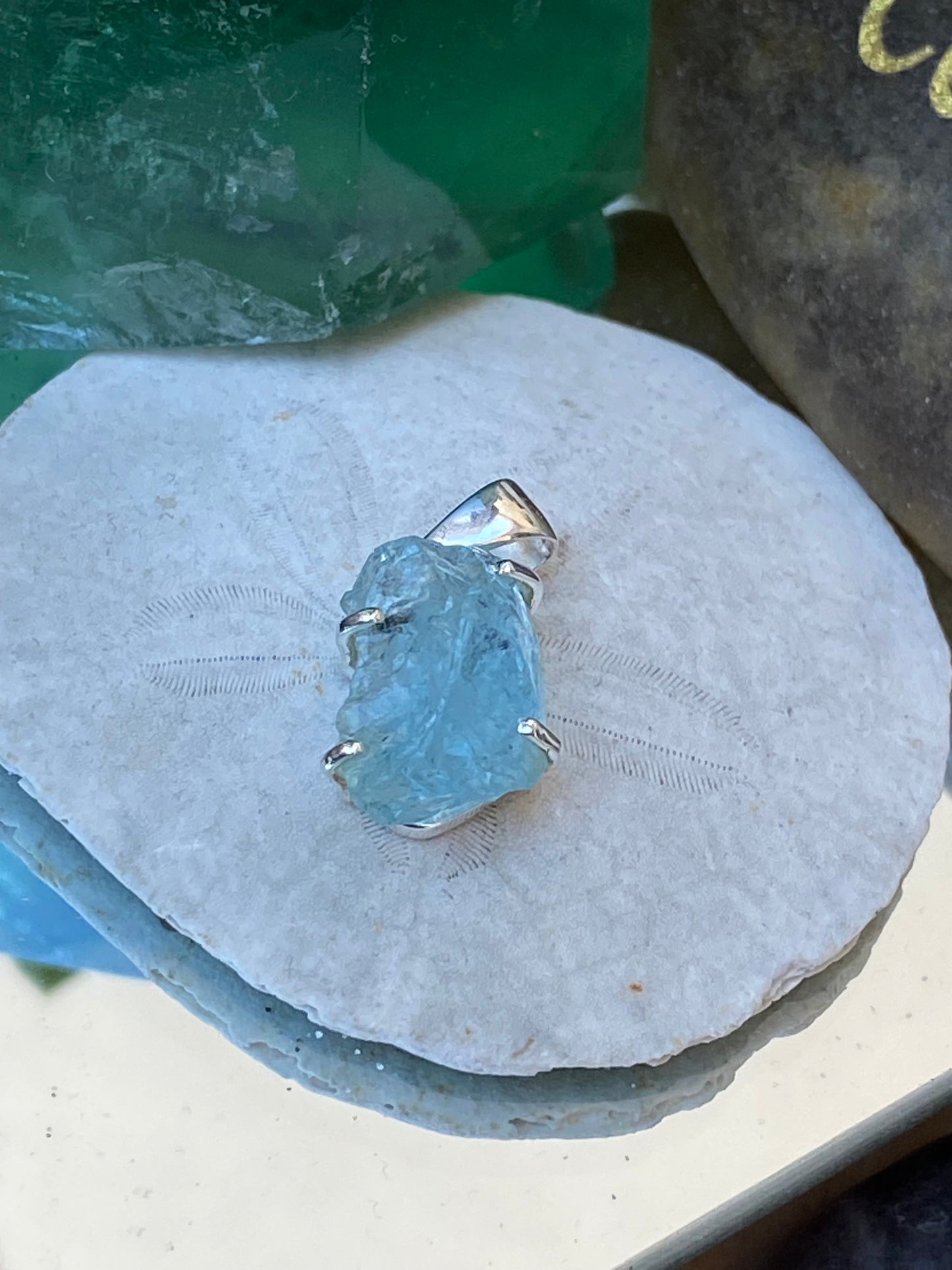 Rough Aquamarine Pendant