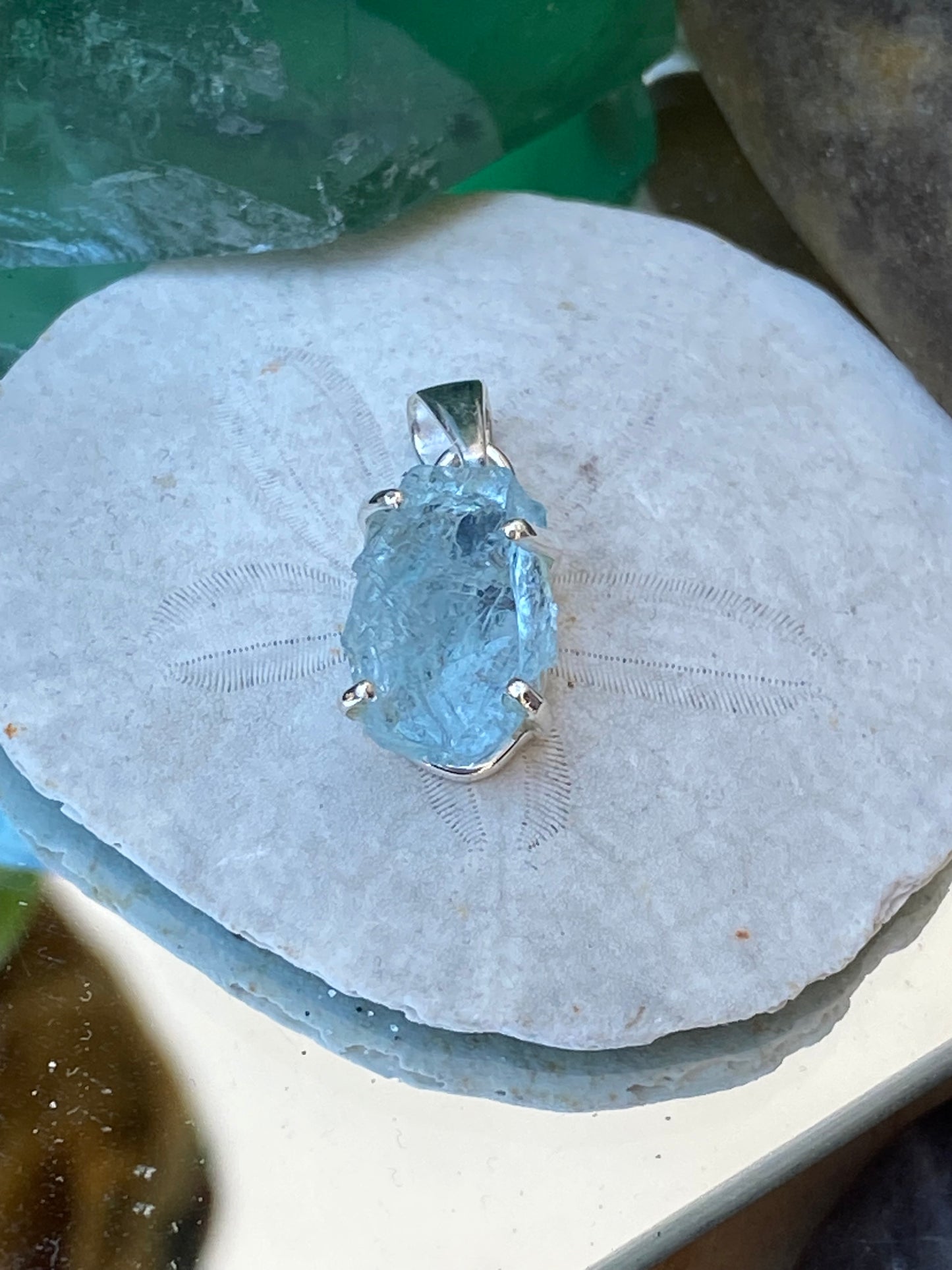 Rough Aquamarine Pendant