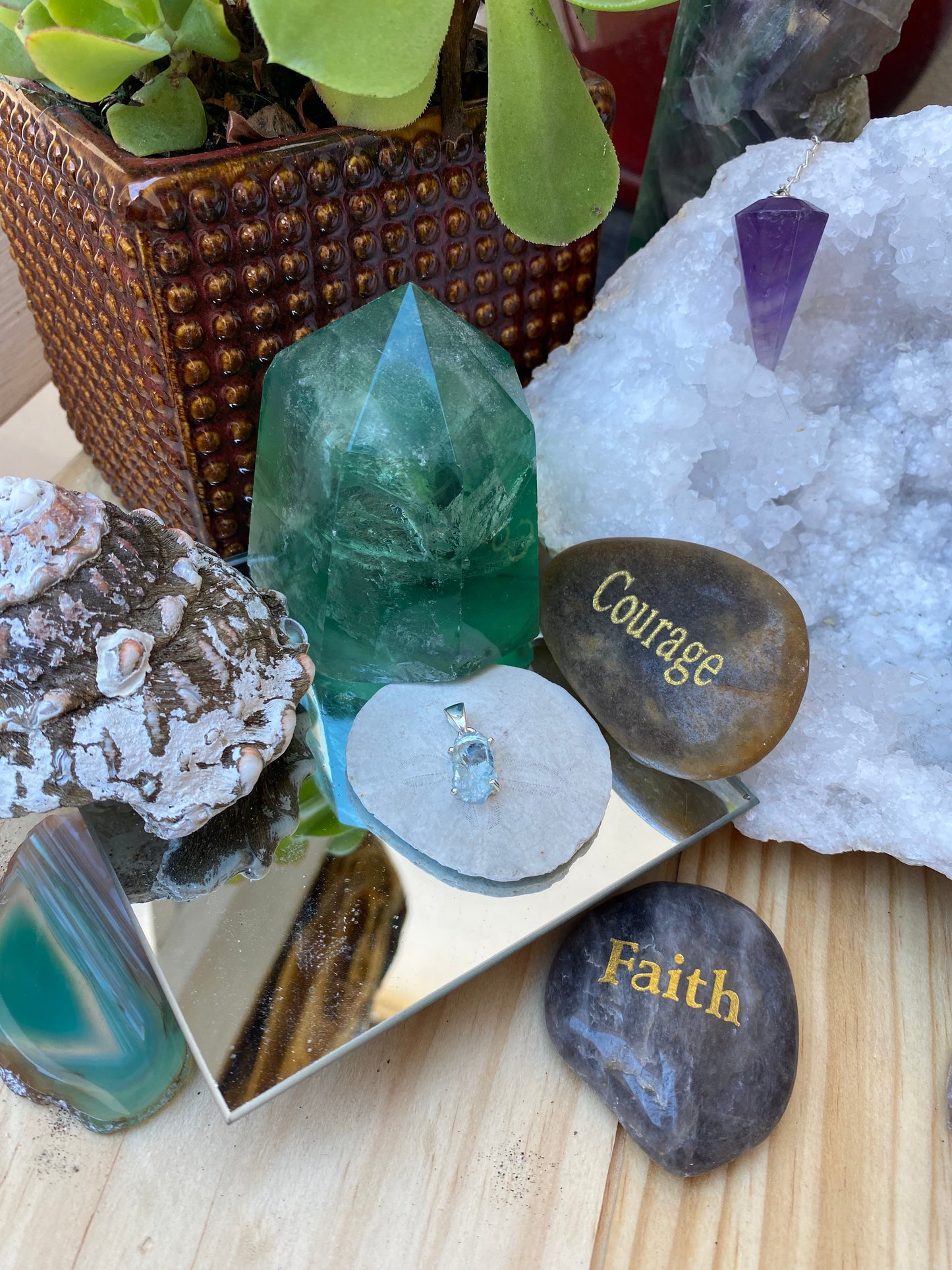 Rough Aquamarine Pendant