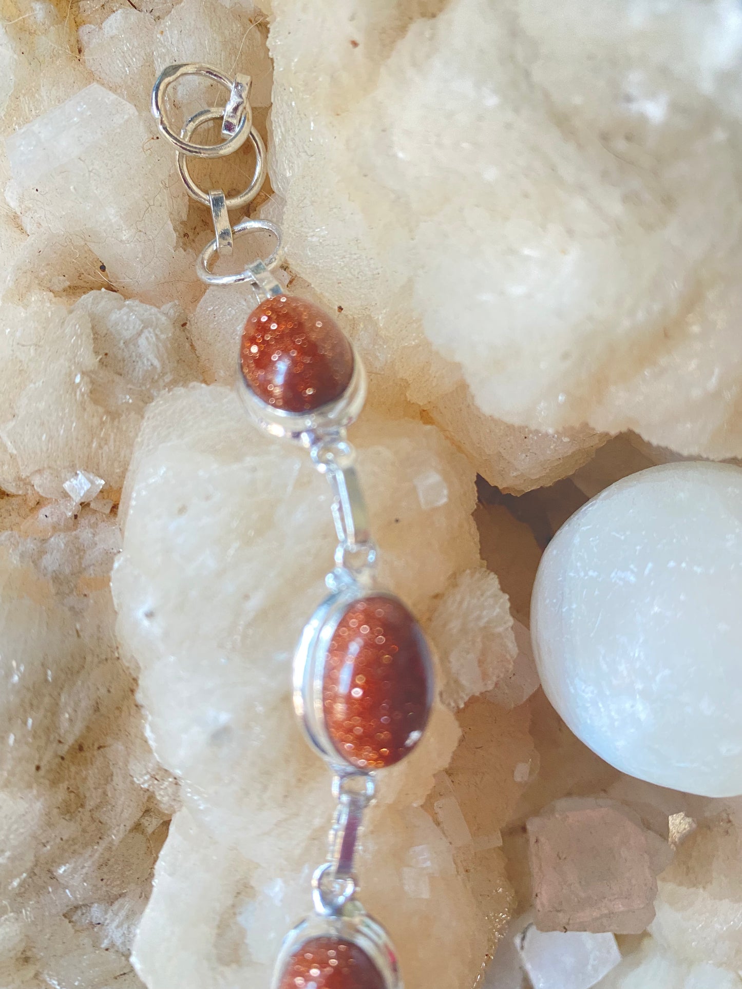 Goldstone Sterling Silver Bracelet