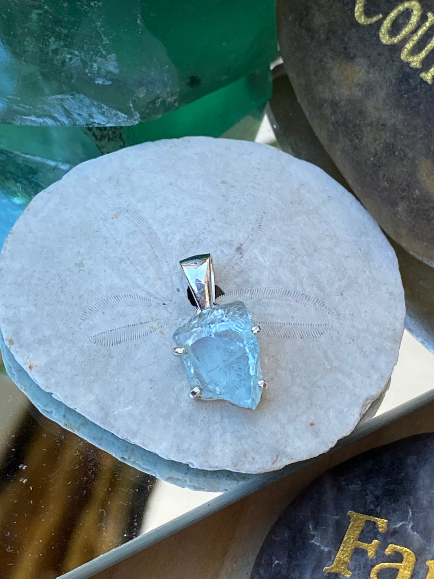 Rough Aquamarine Pendant