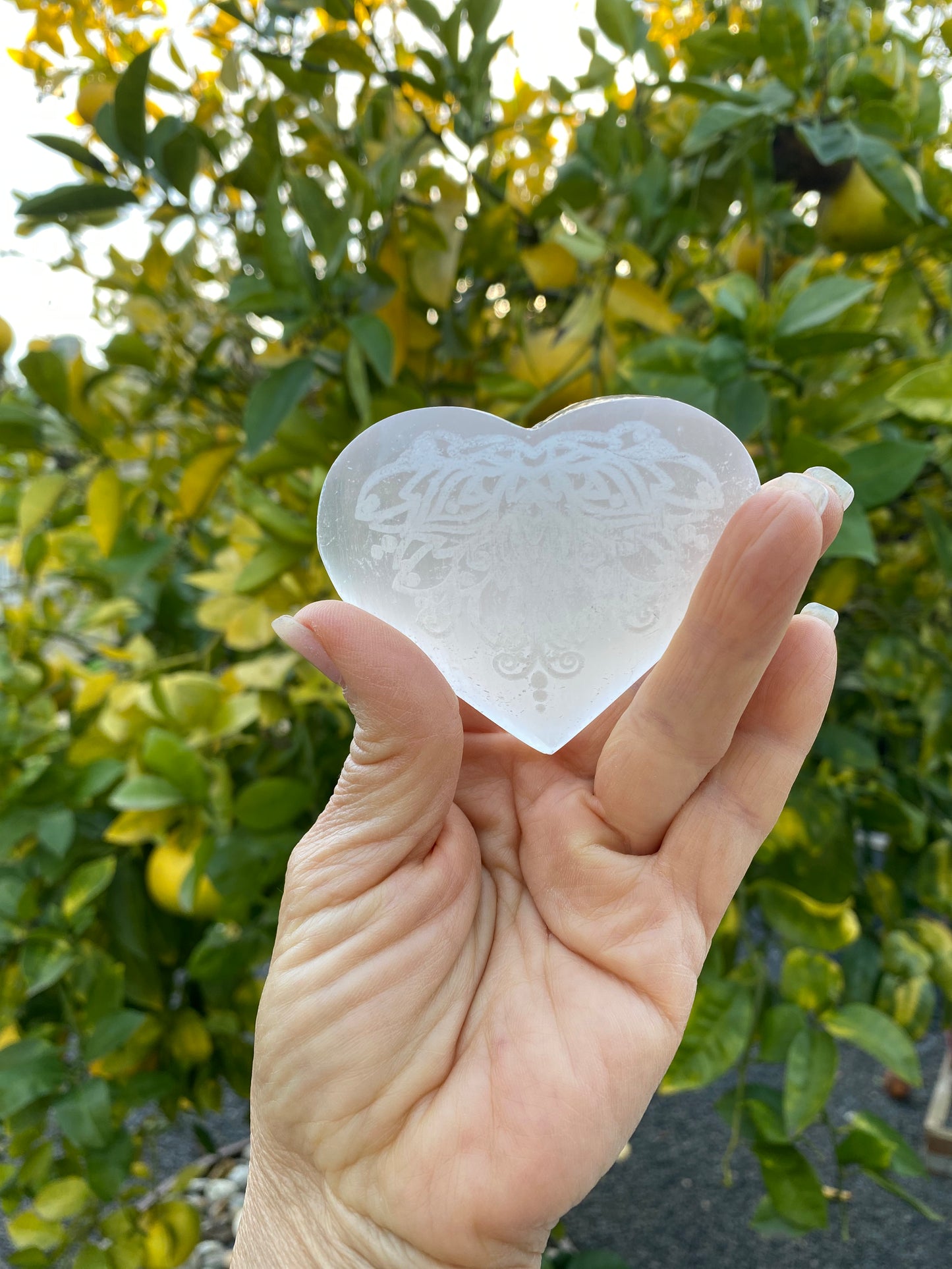 Selenite Hearts