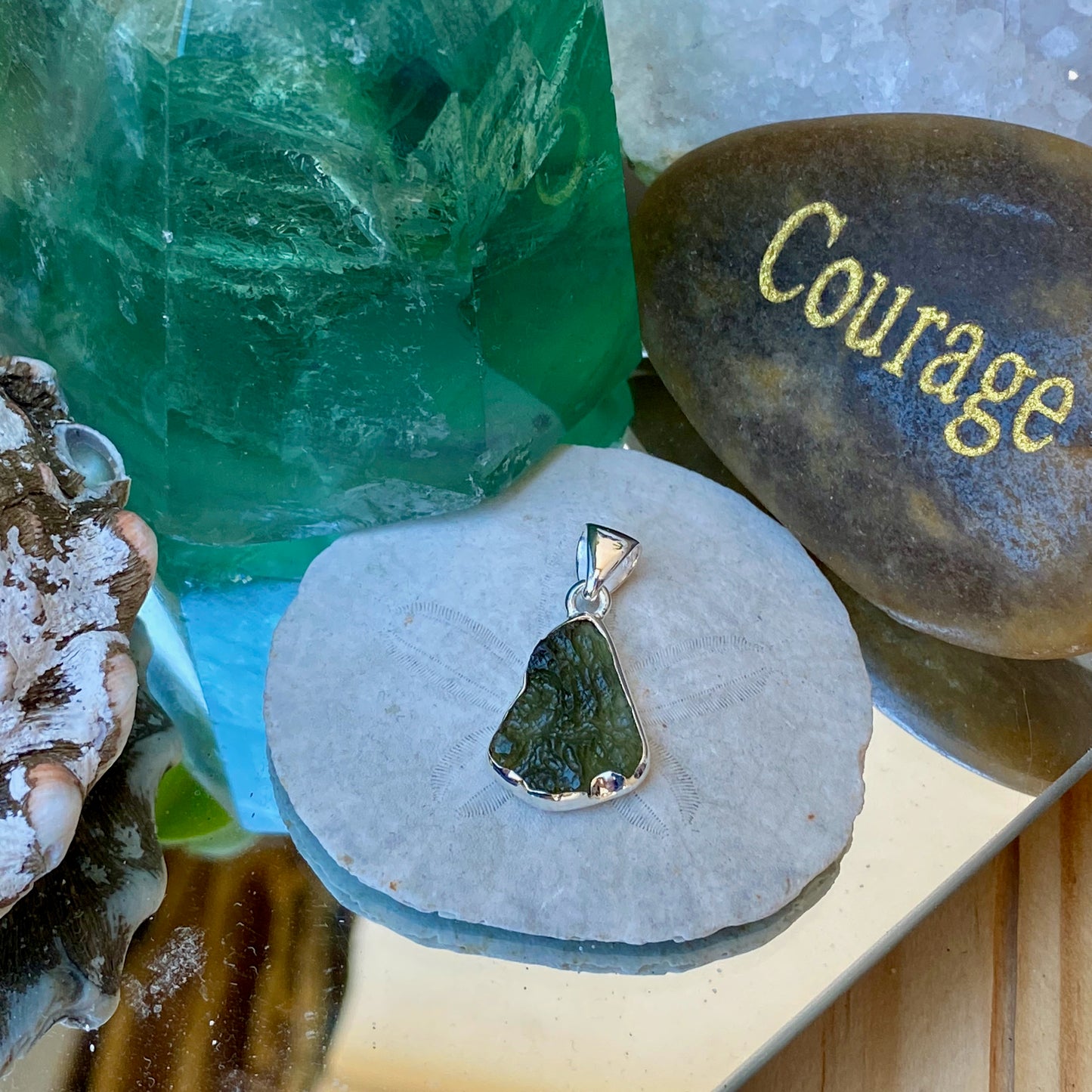 Moldavite Bezel Pendant