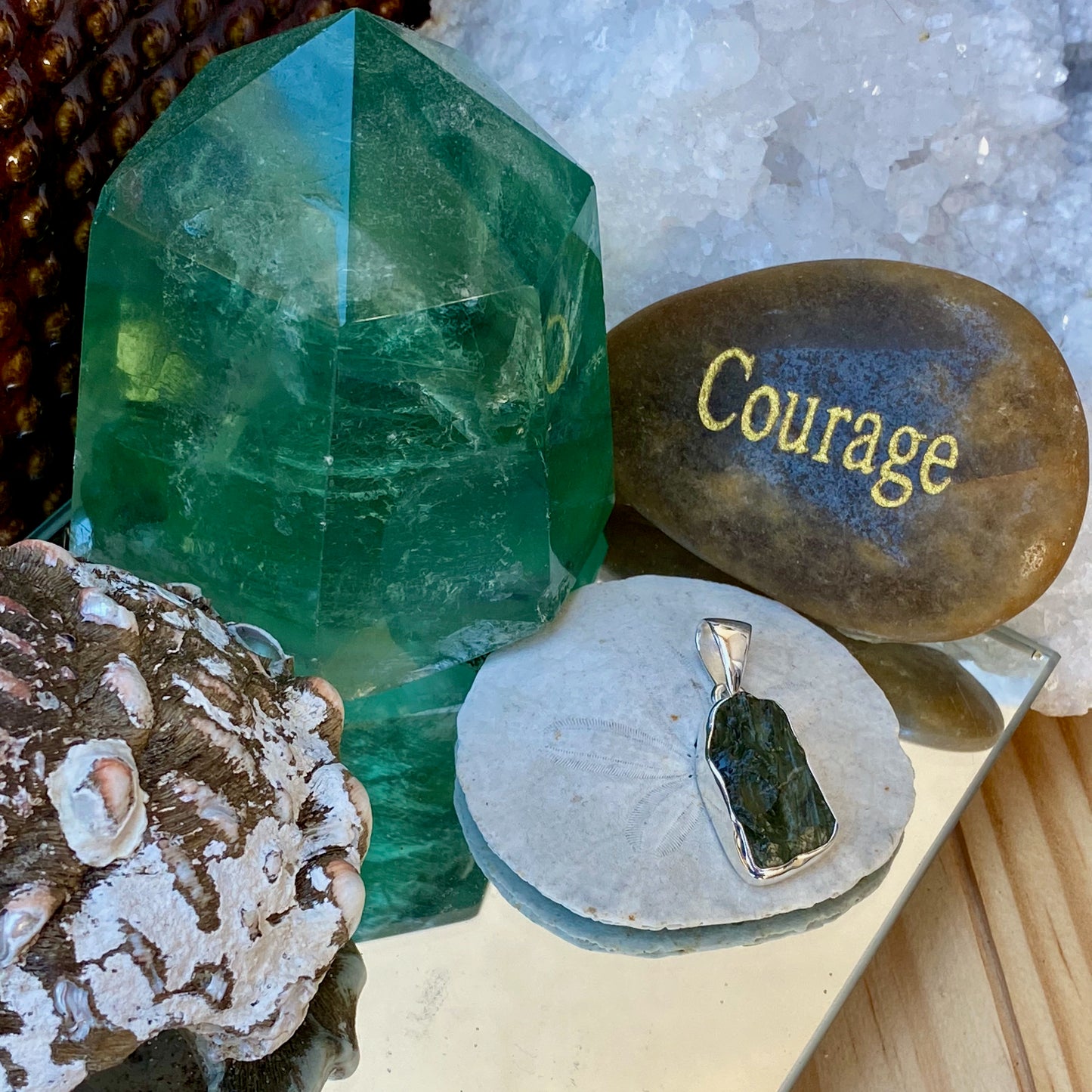 Moldavite Bezel Pendant
