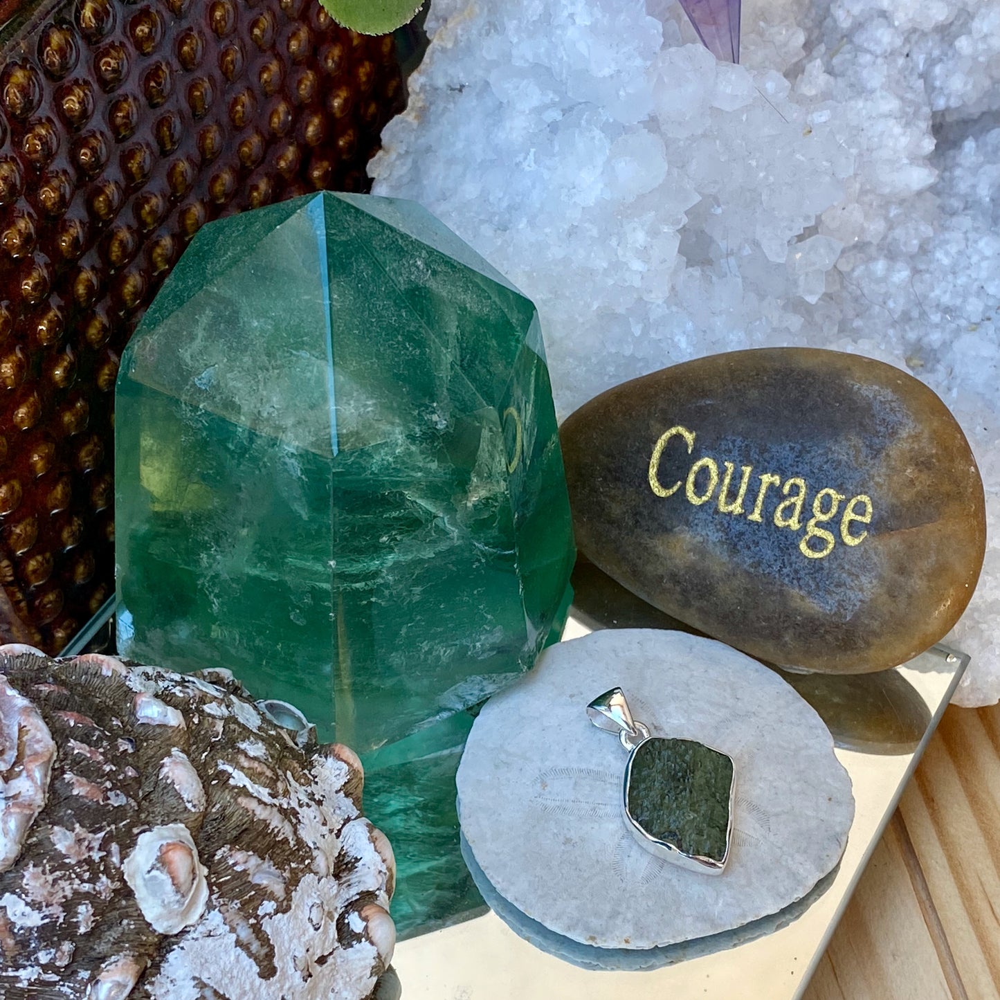 Moldavite Bezel Pendant