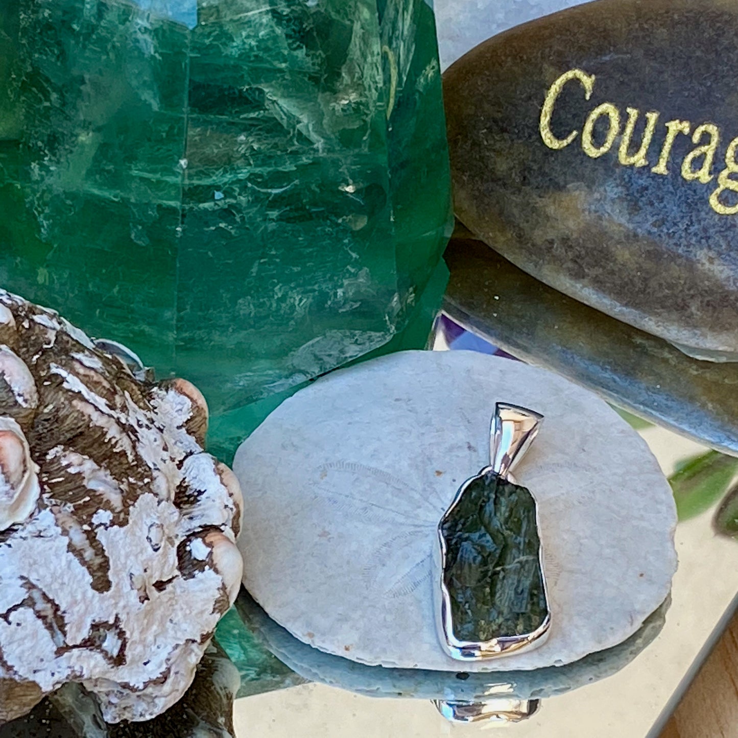 Moldavite Bezel Pendant
