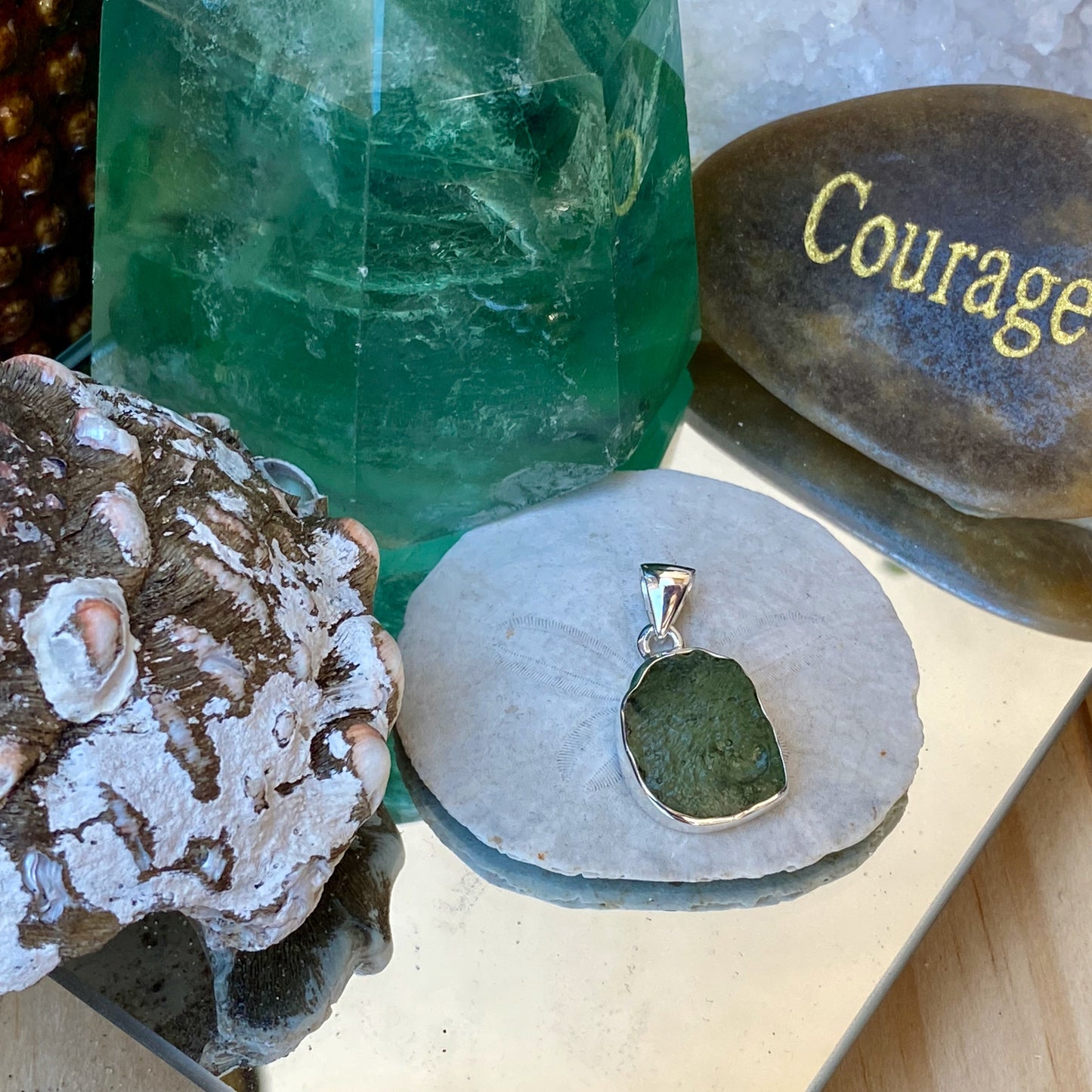 Moldavite Bezel Pendant