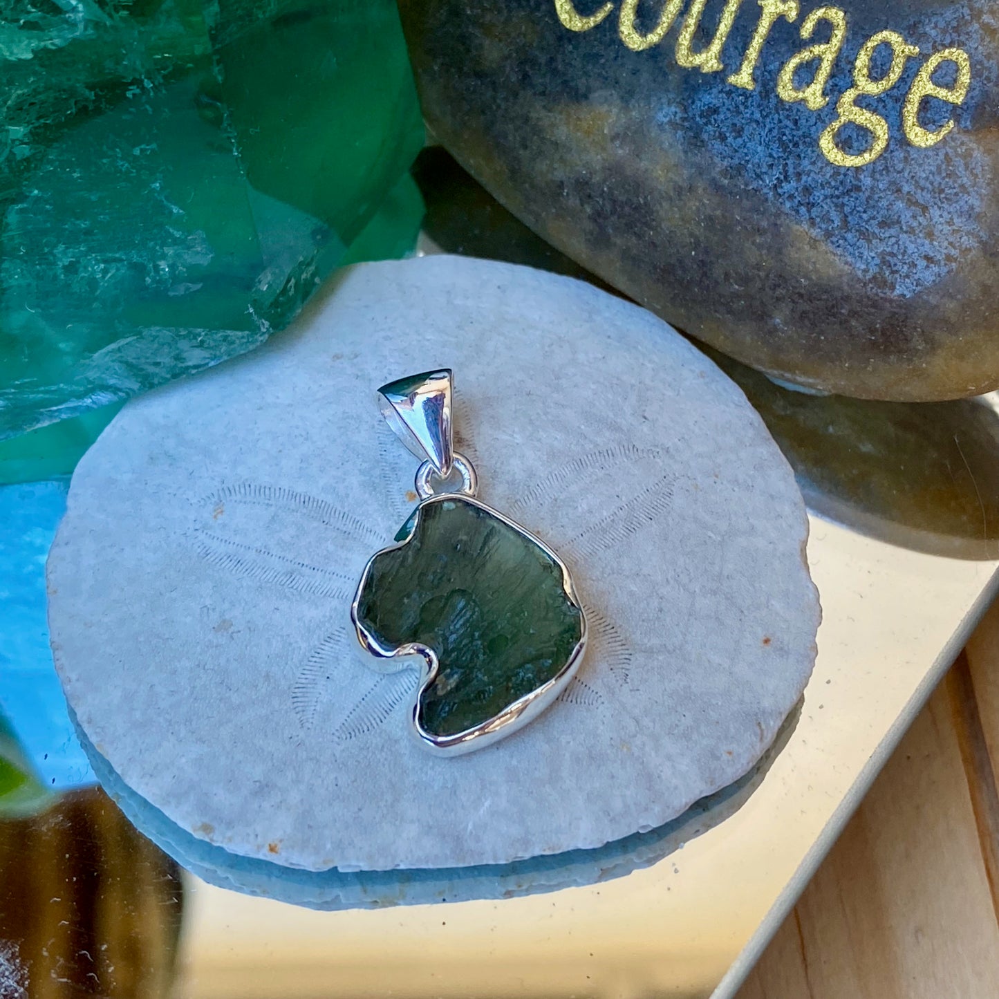Moldavite Bezel Pendant