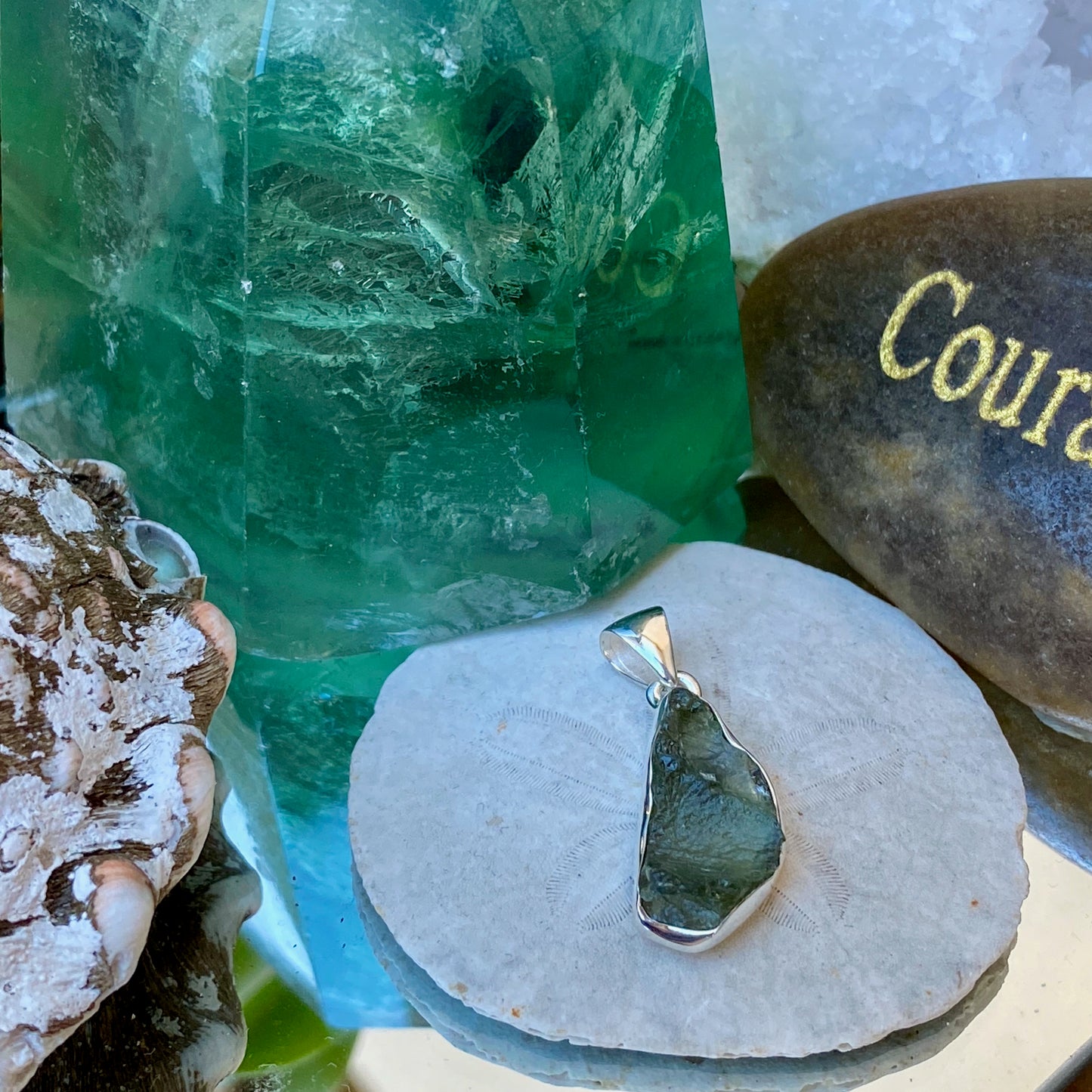 Moldavite Bezel Pendant