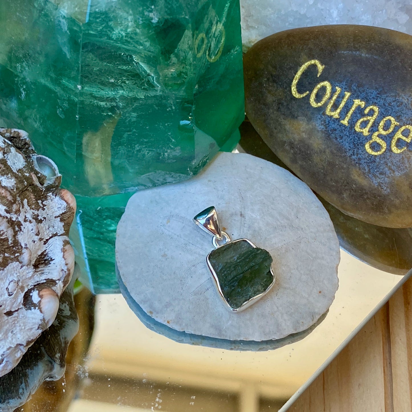 Moldavite Bezel Pendant