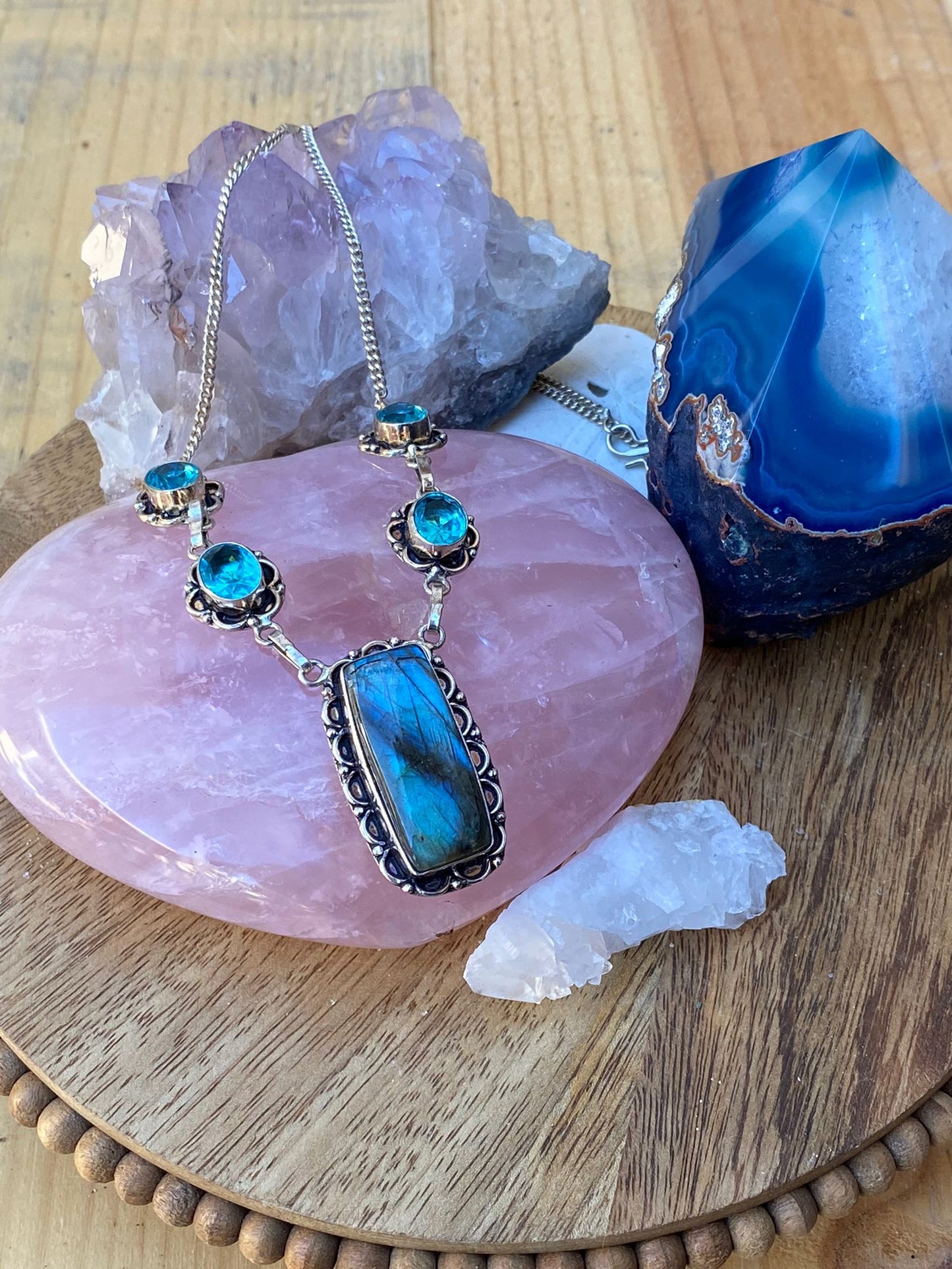 Labradorite & Blue Quartz Necklace
