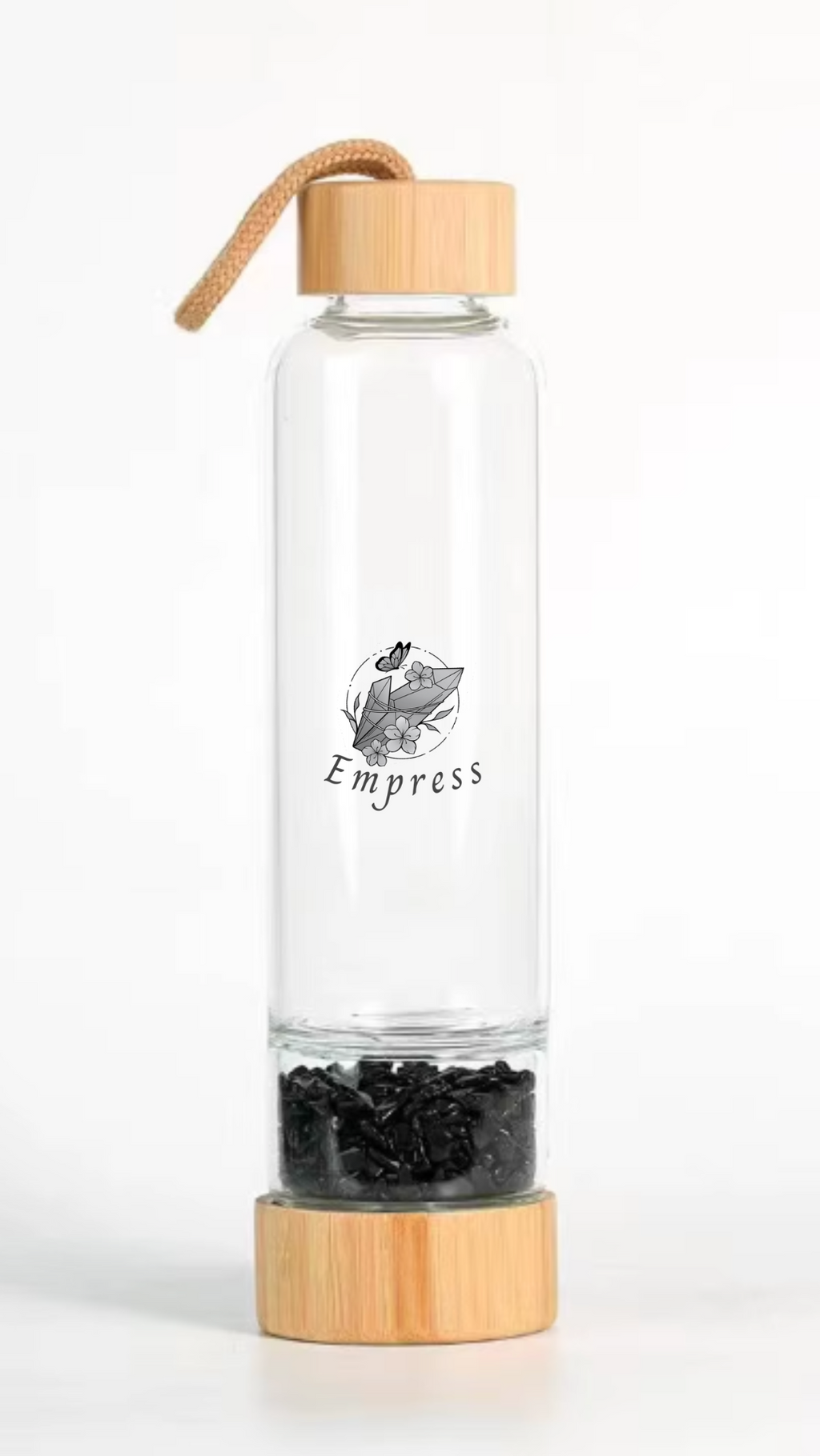 BLACK OBSIDIAN ~ EMPRESS Crystal Elixir Water Bottles