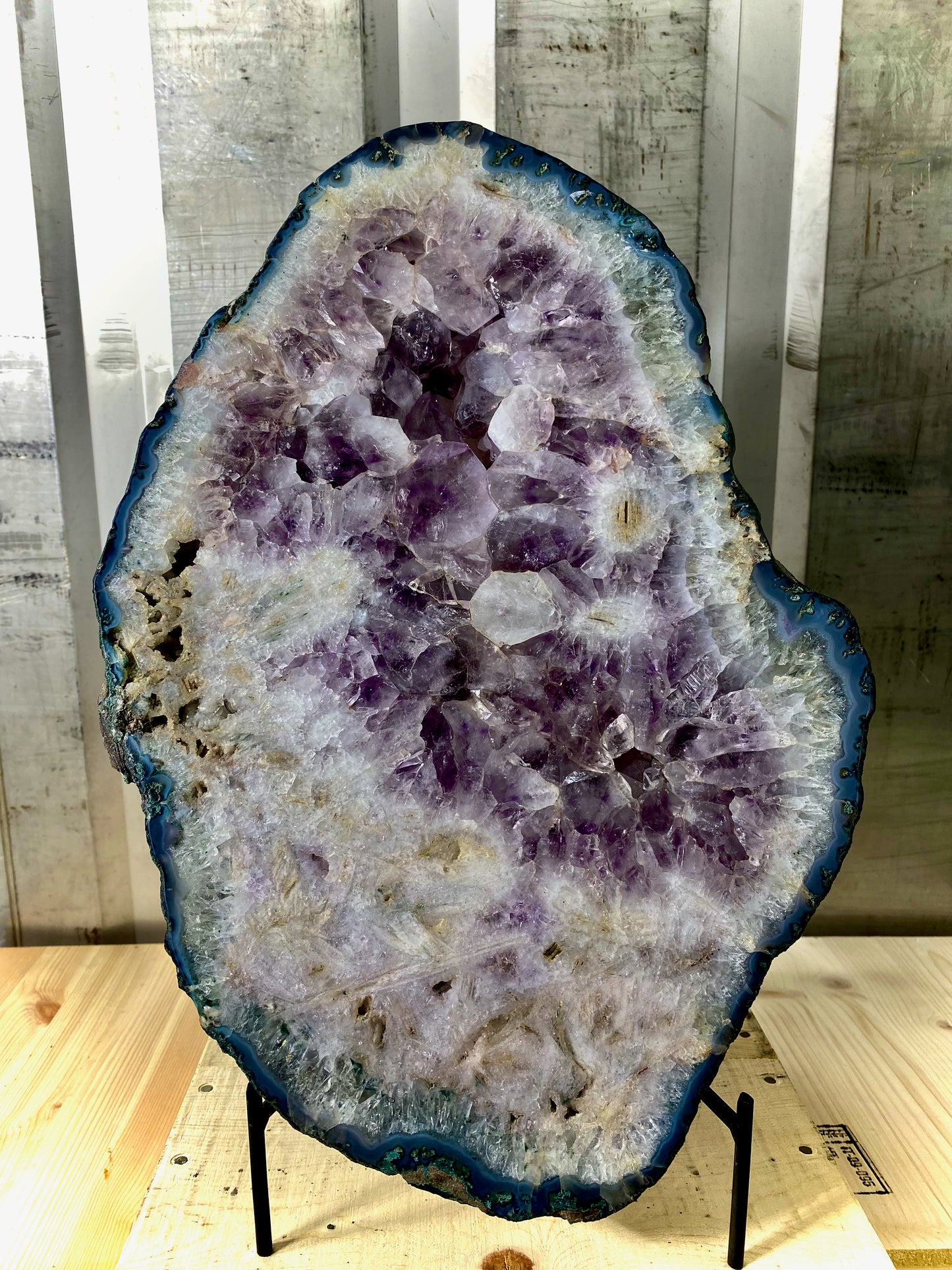 Radiant Amethyst Agate Slice - A Natural Masterpiece
