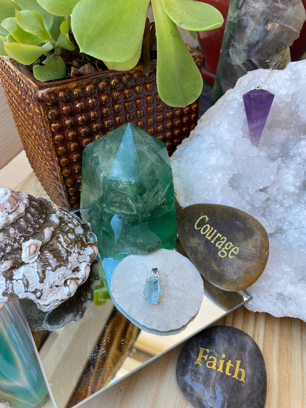 Rough Aquamarine Pendant