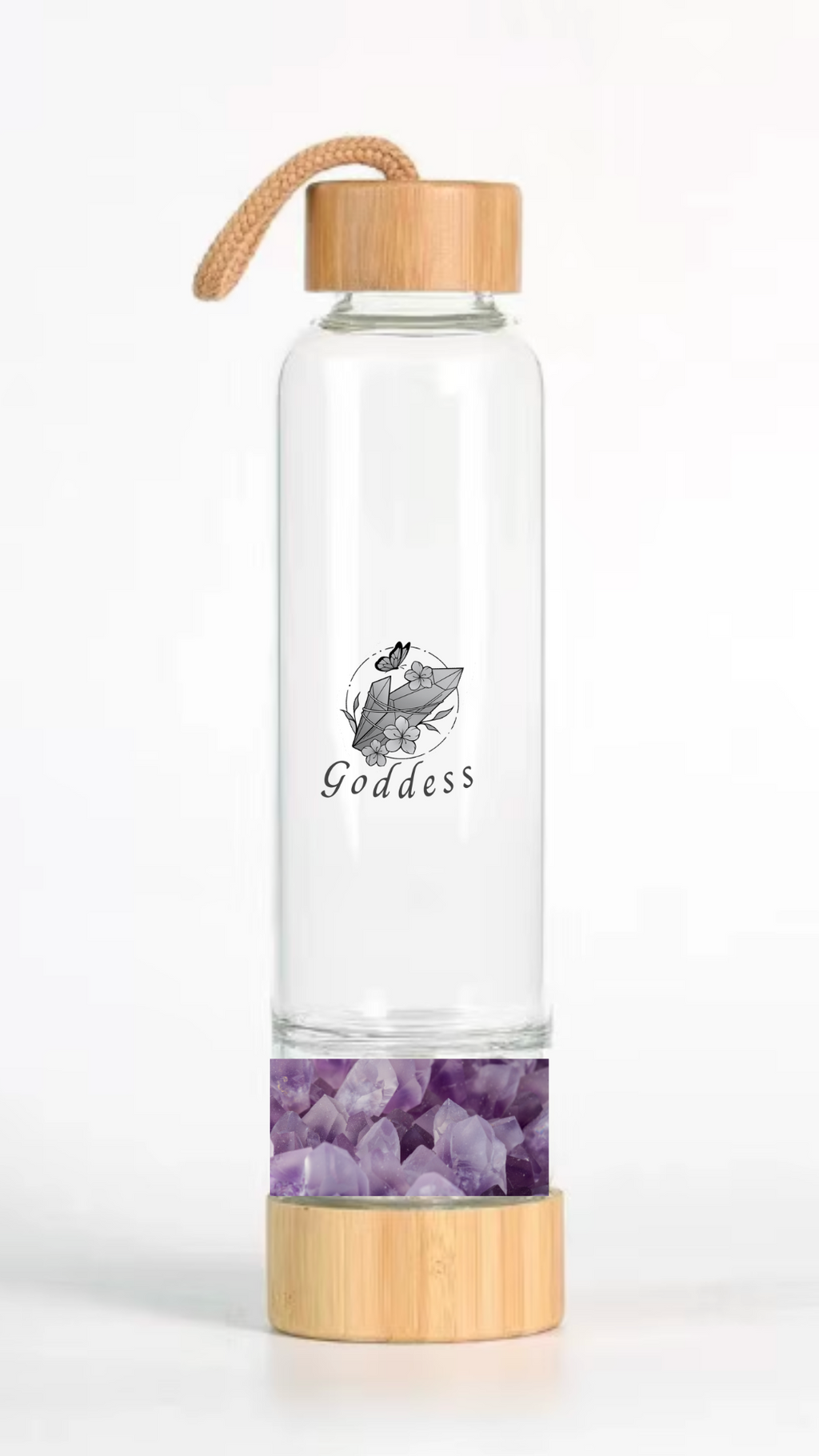 DARK AMETHYST ~ GODDESS Crystal Elixir Water Bottles