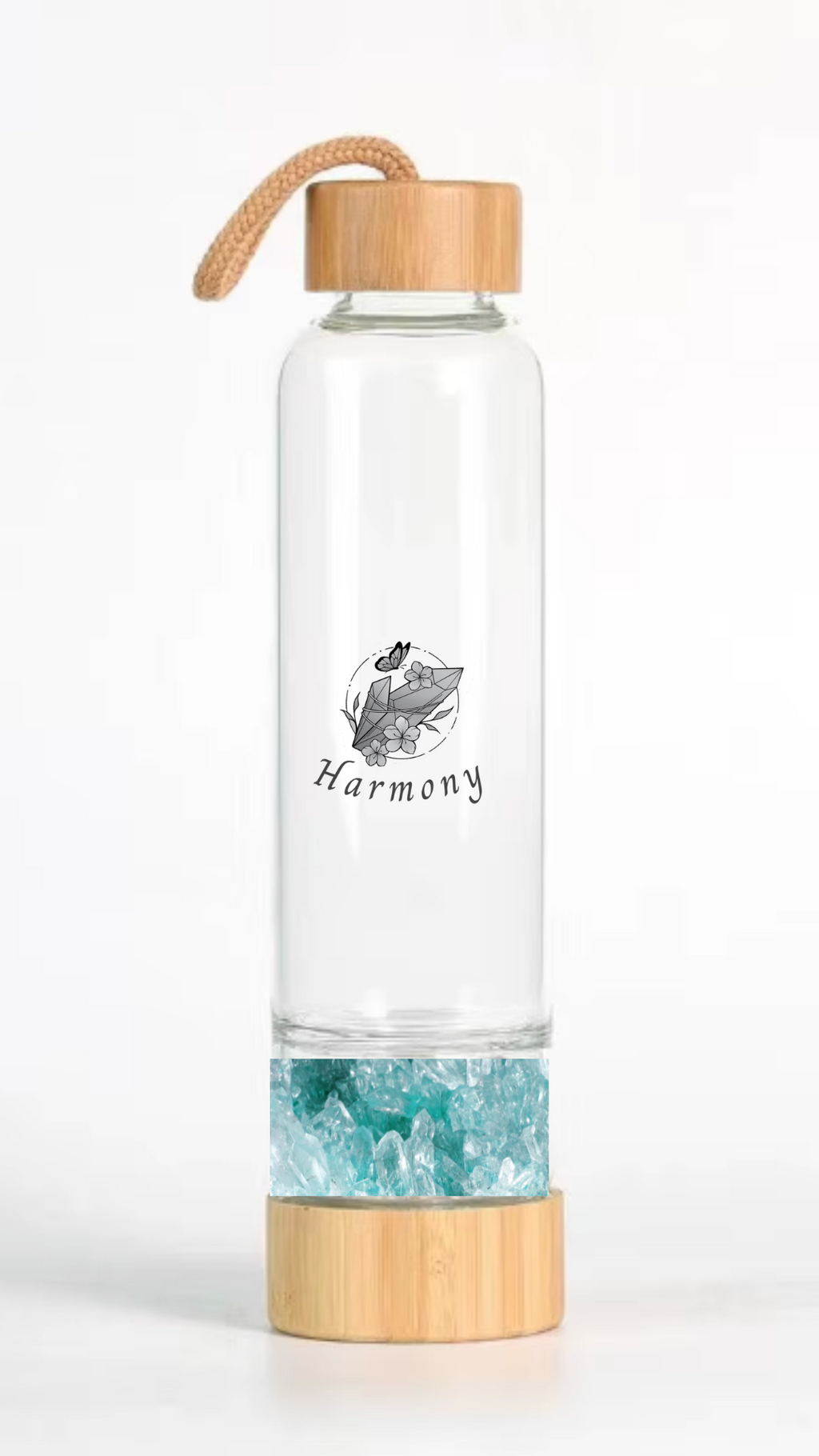 AQUAMARINE ~ HARMONY Crystal Elixir Water Bottles