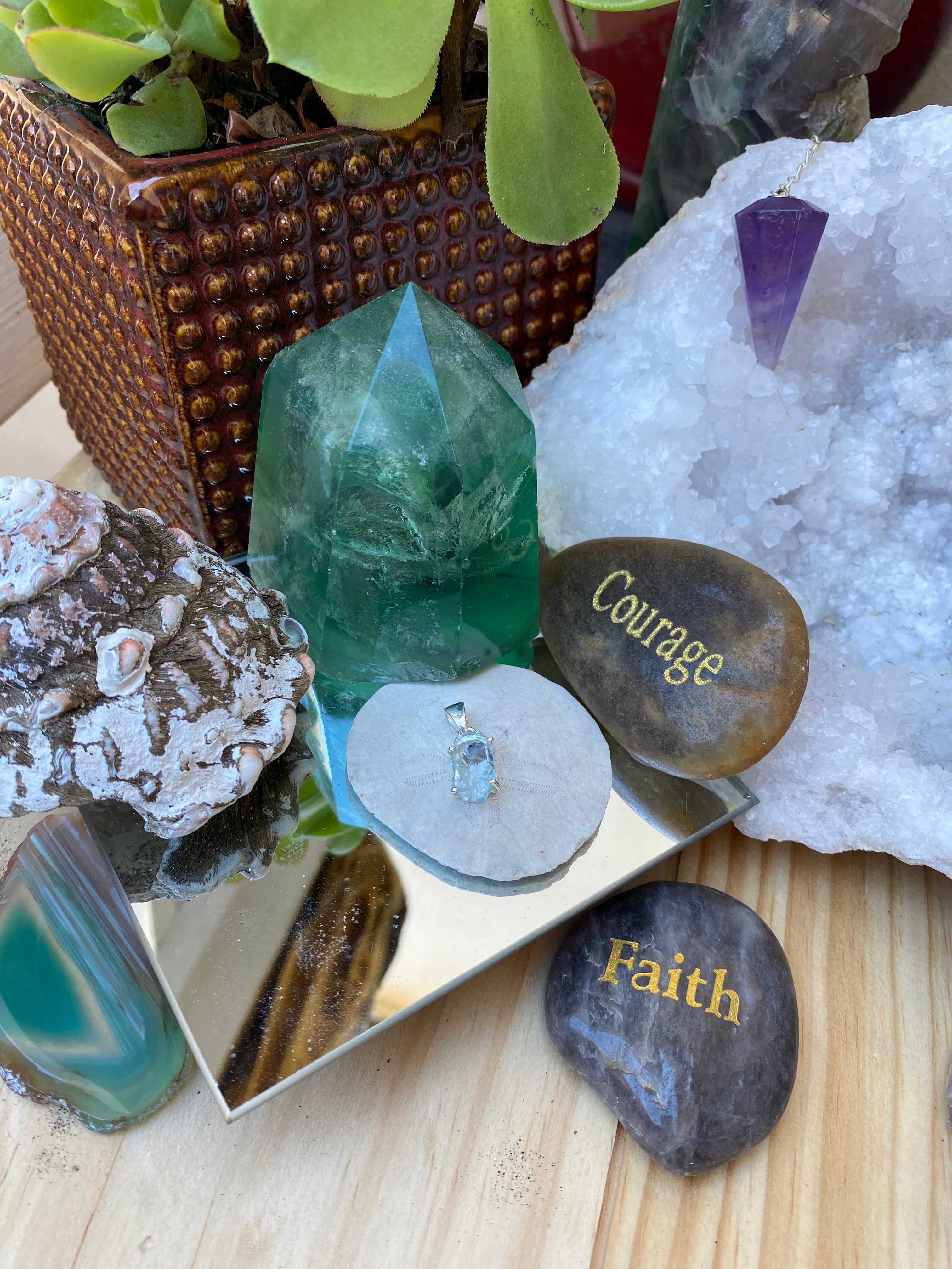 Rough Aquamarine Pendant