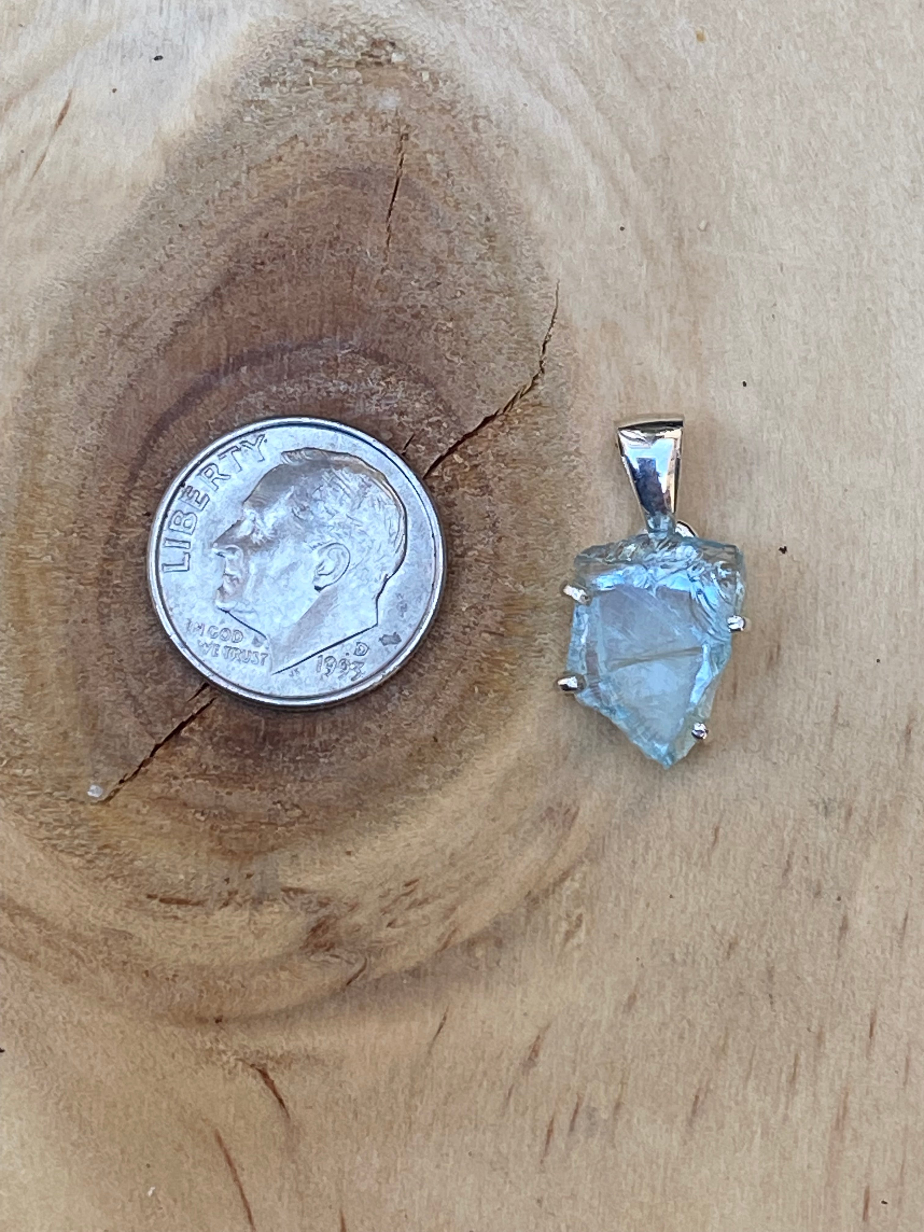 Rough Aquamarine Pendant