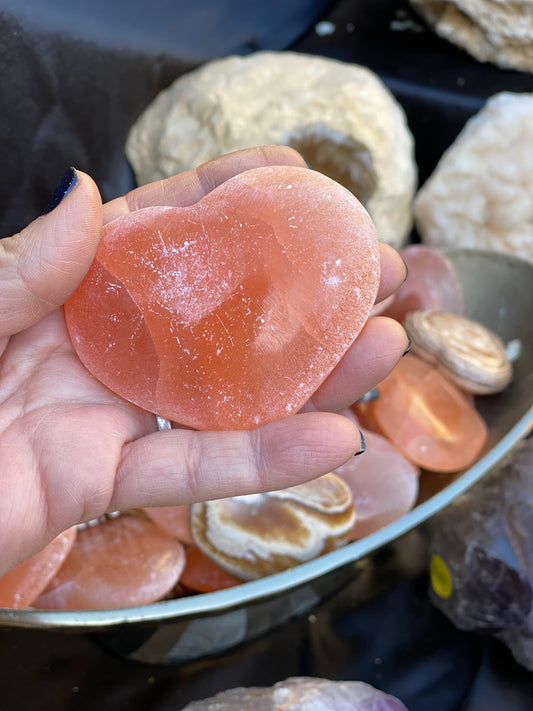 Selenite Hearts