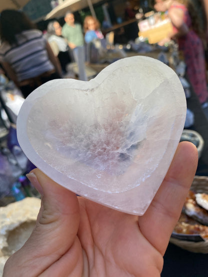 Selenite Hearts Bowls