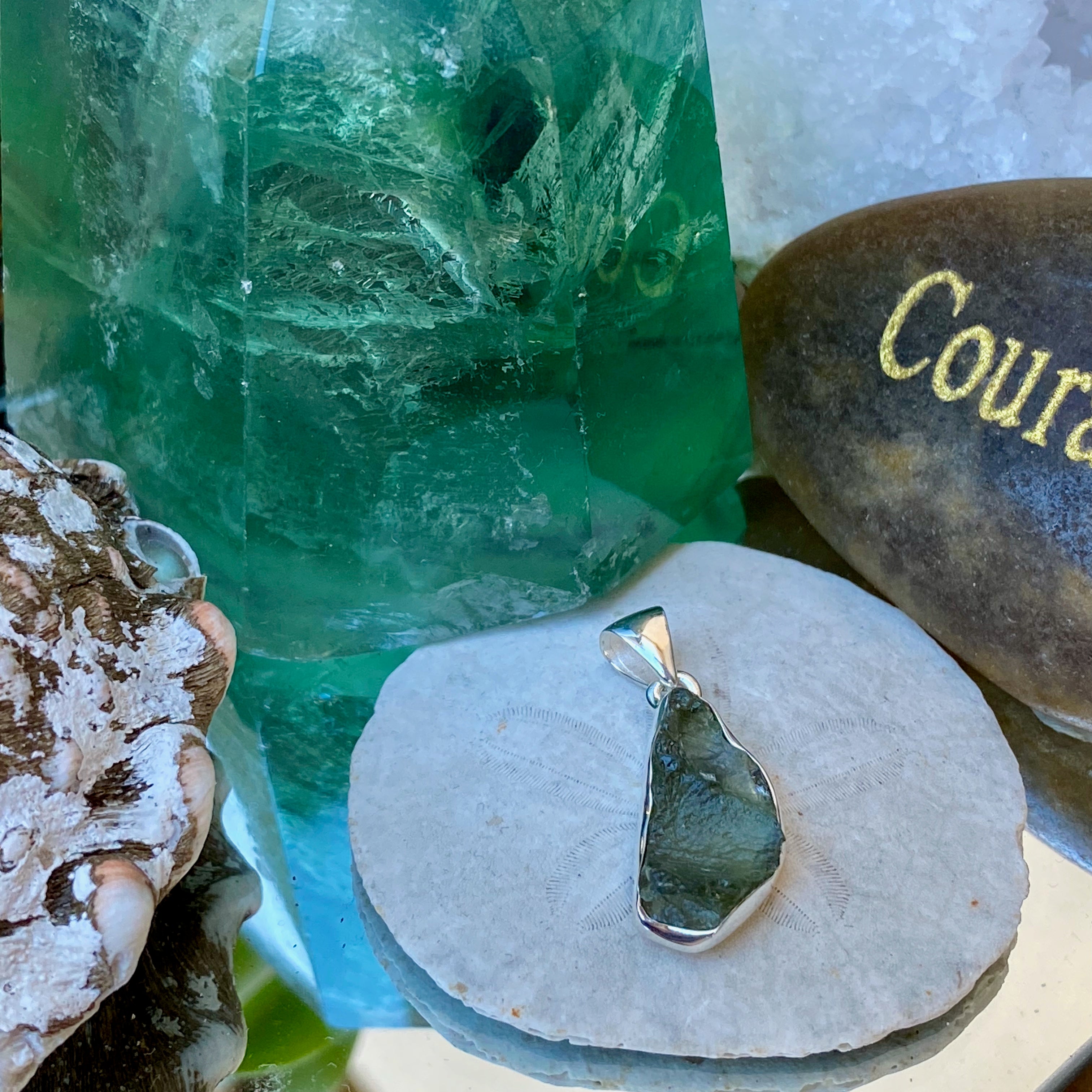 Moldavite Bezel Pendant