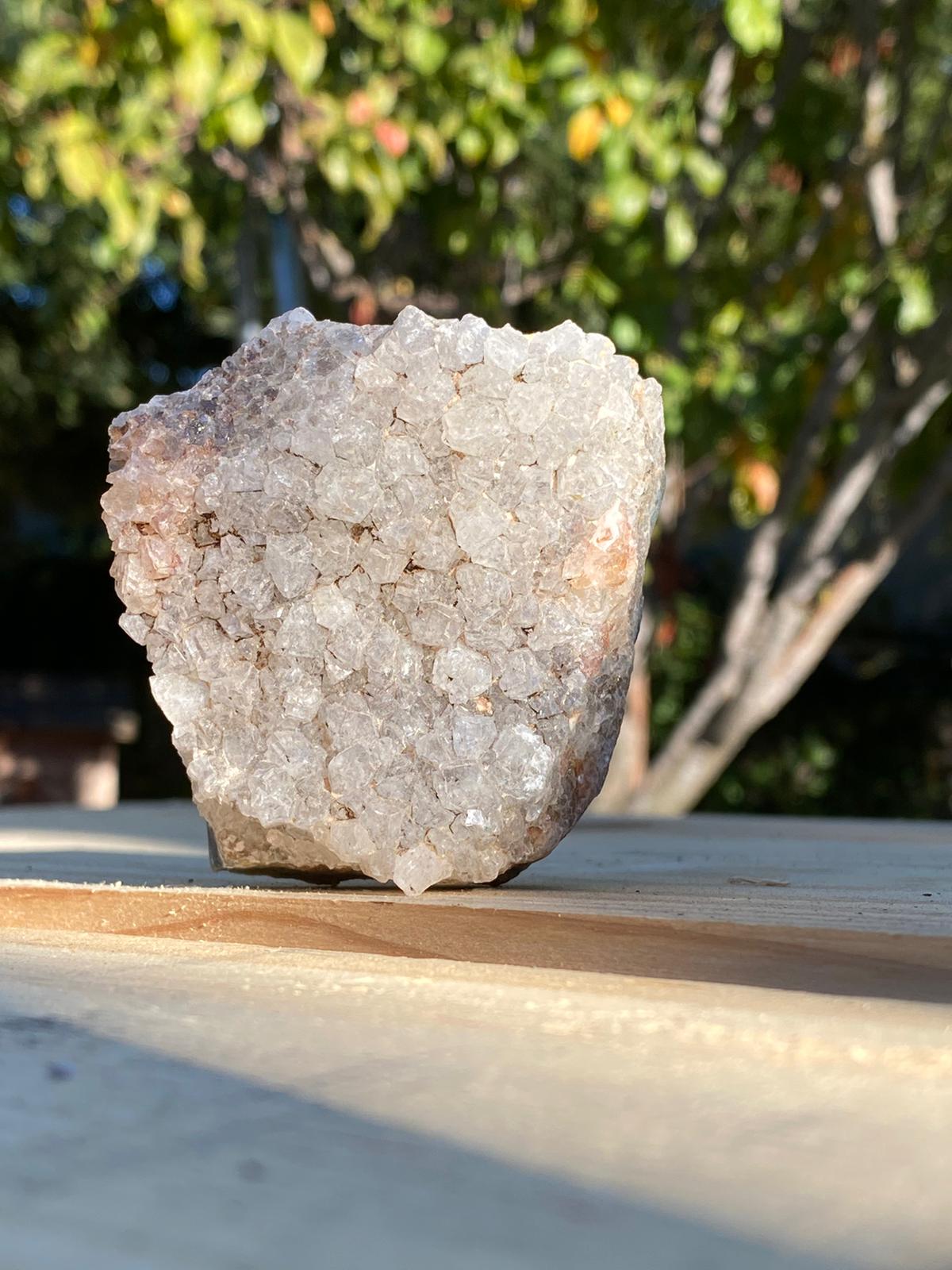 Amethyst Quartz Palm Cluster - Raw Edge