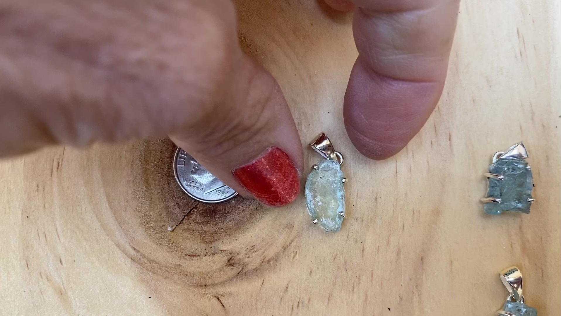 Rough Aquamarine Pendant