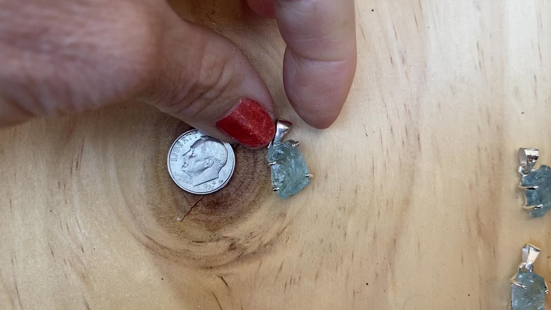 Rough Aquamarine Pendant