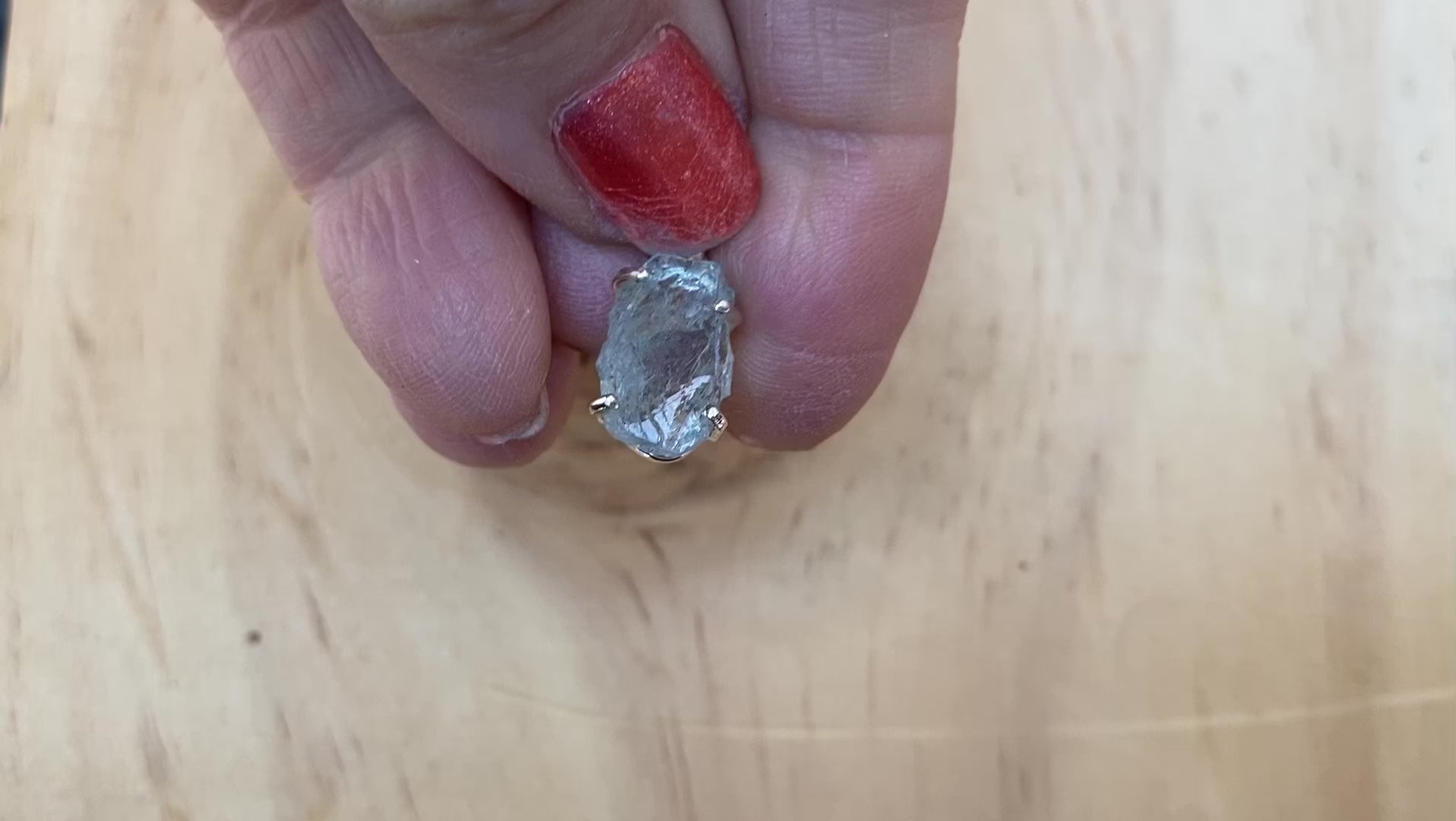 Rough Aquamarine Pendant