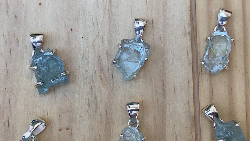 Rough Aquamarine Pendant