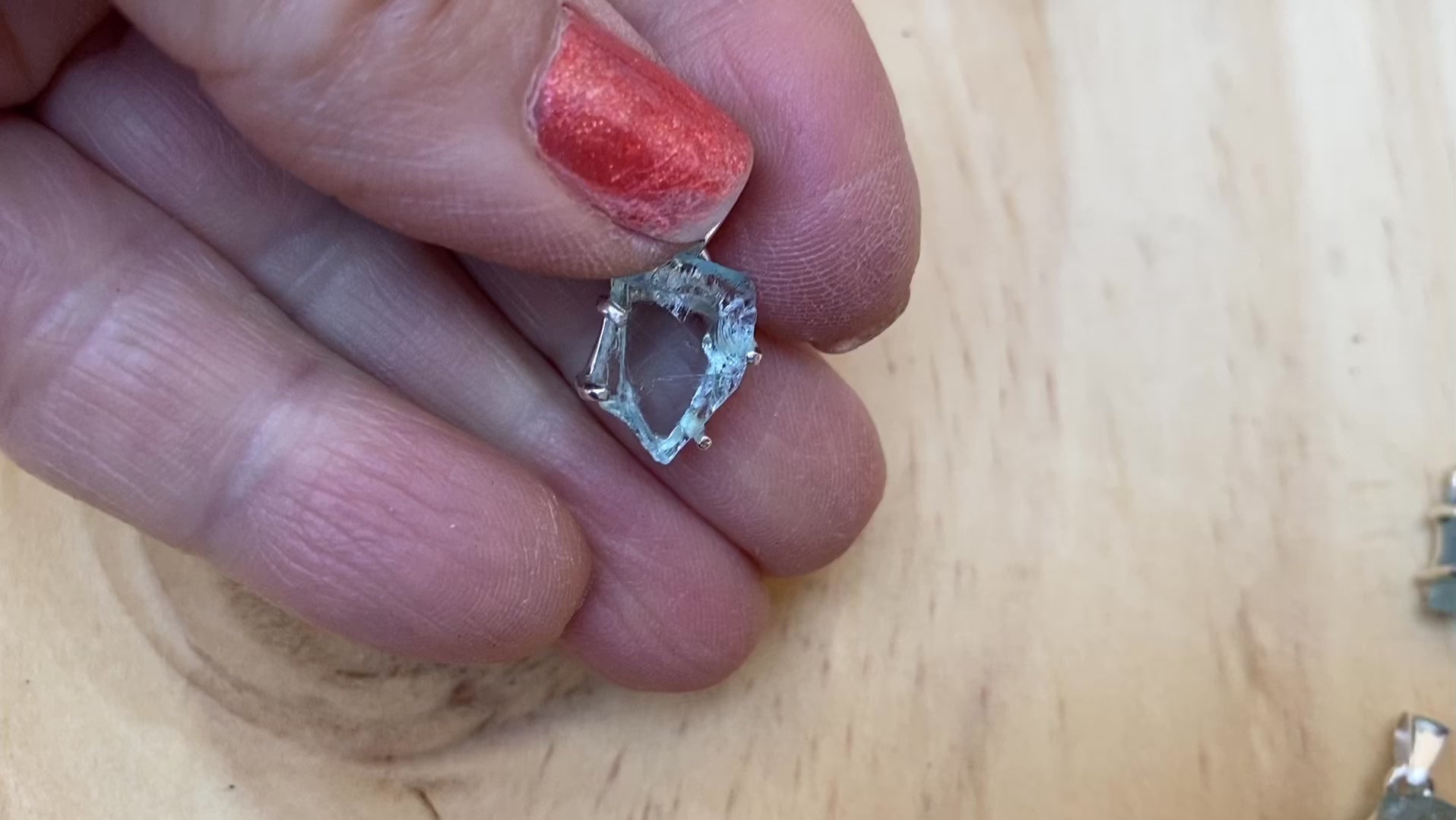 Rough Aquamarine Pendant